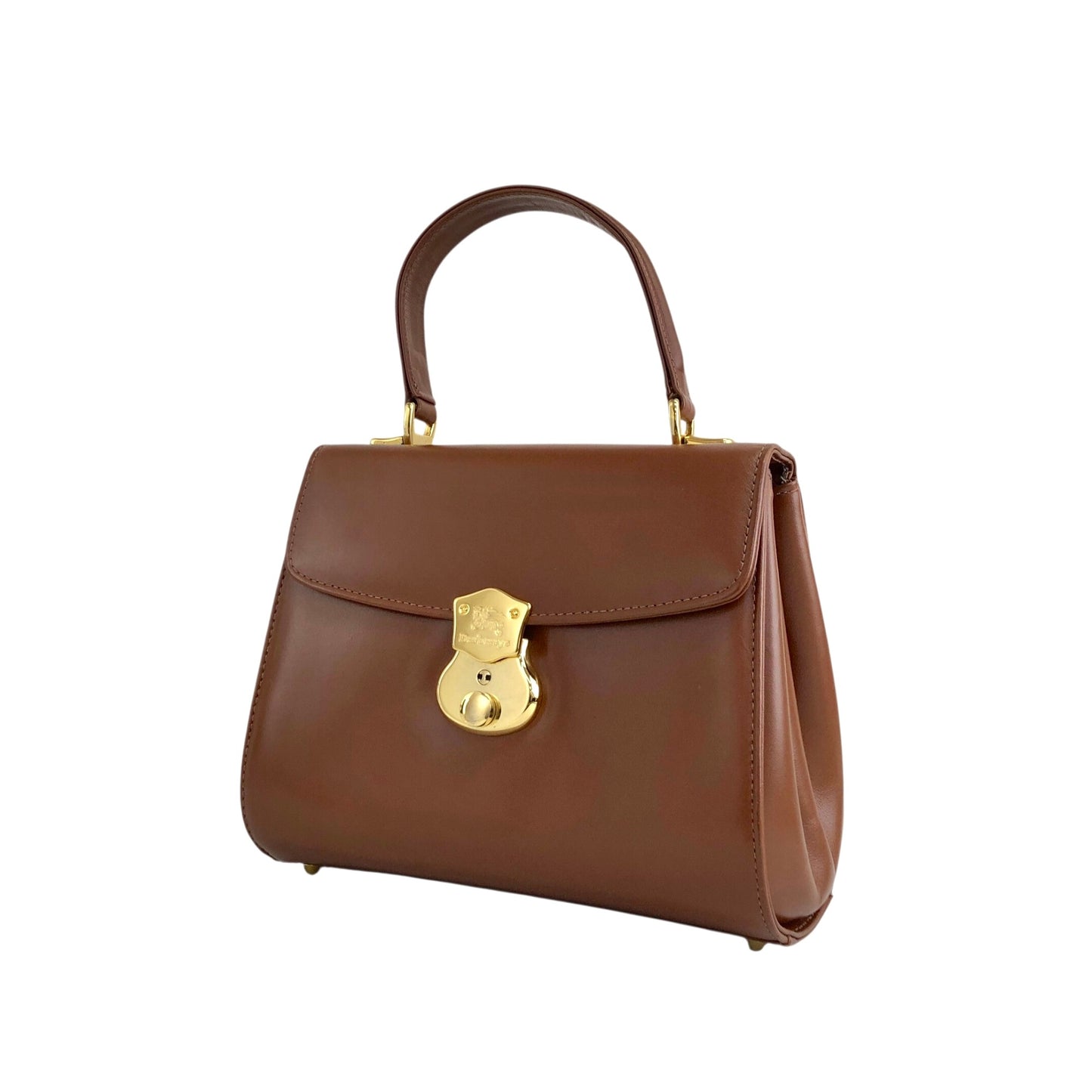 BURBERRY Top Handle Handbag Brown Vintage 6wvw6e