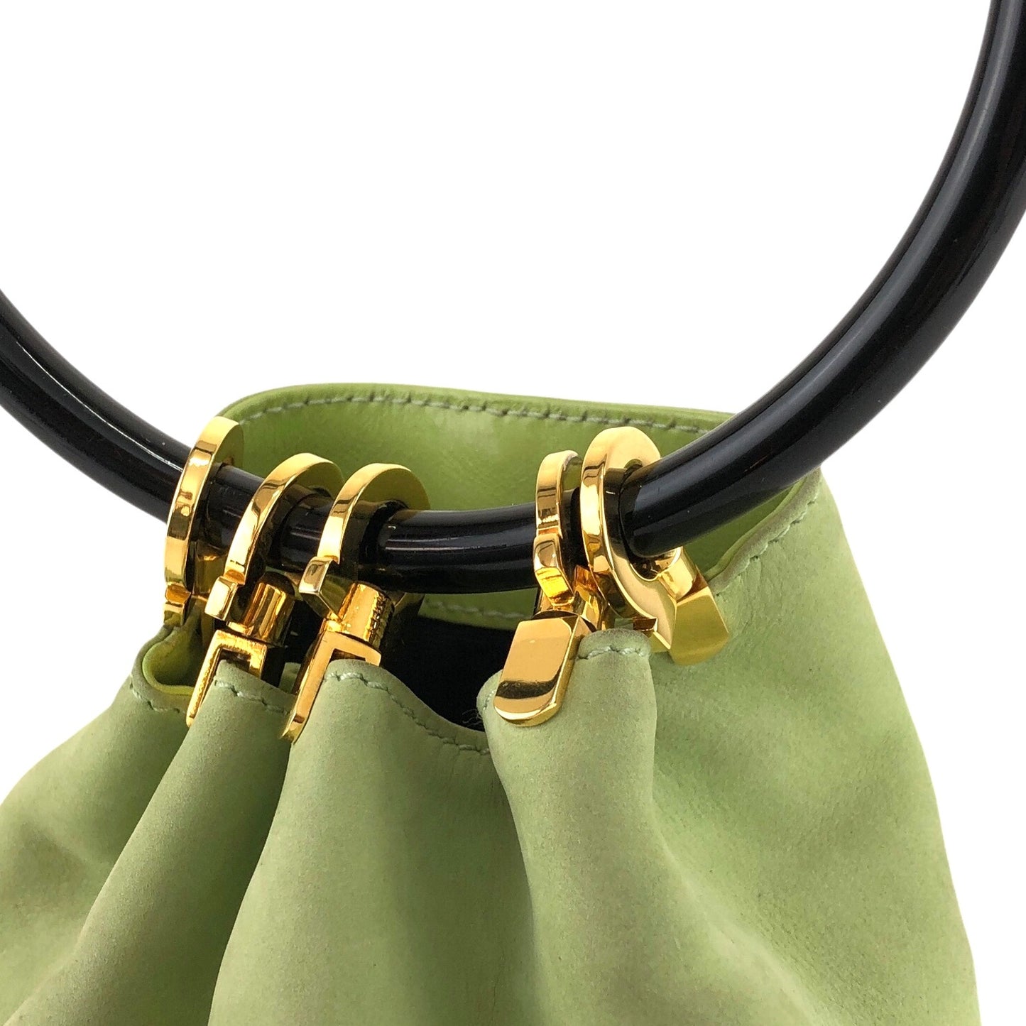 Salvatore Ferragamo Gancini Small Handbag Green Vintage irv6sz
