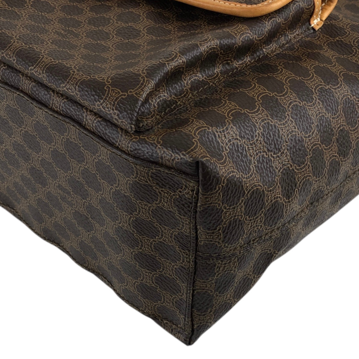 CELINE Macadam Shoulder bag Brown Vintage f23gdx