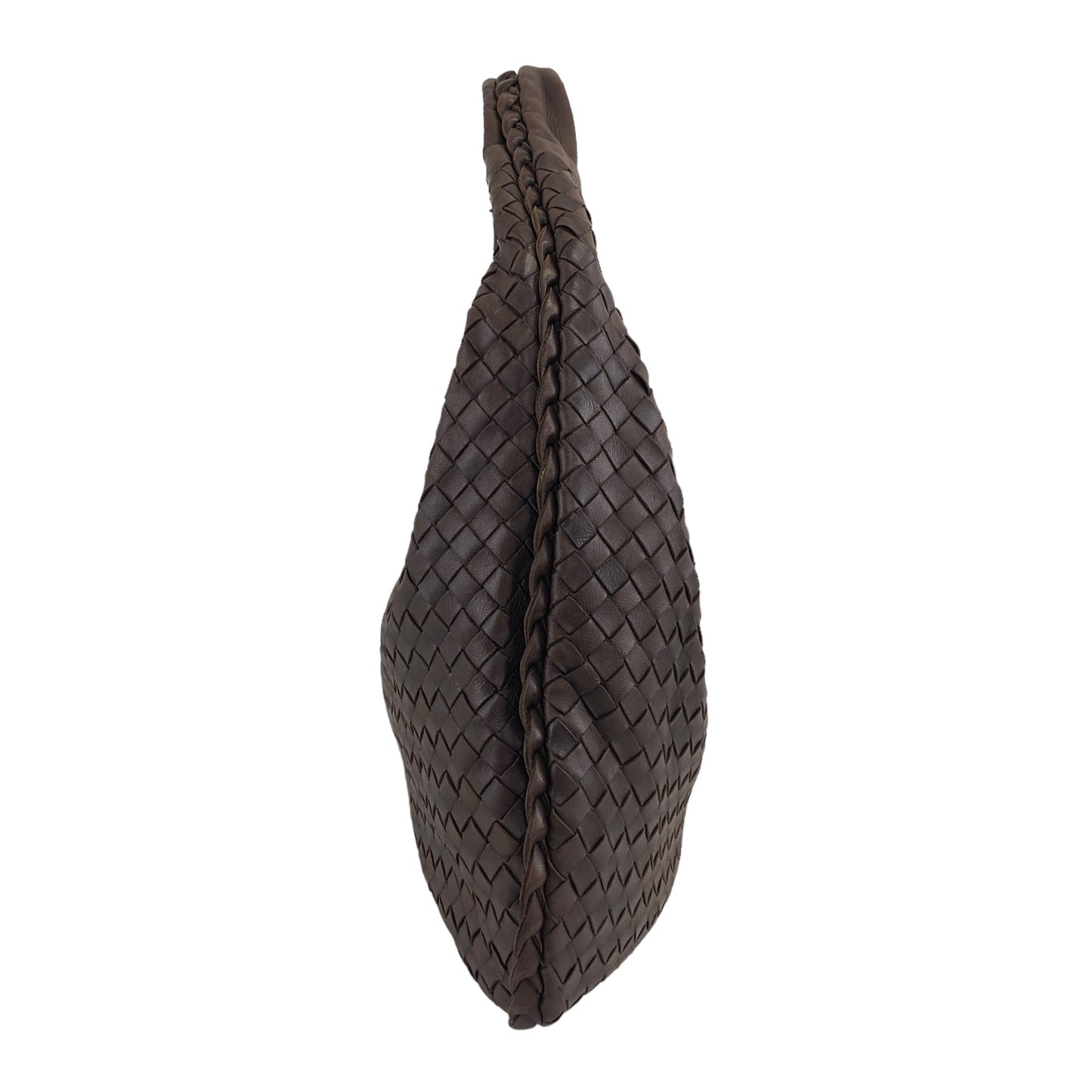 Bottega Veneta Intrecciato Hobobag Handbag Brown Vintage tm87cp