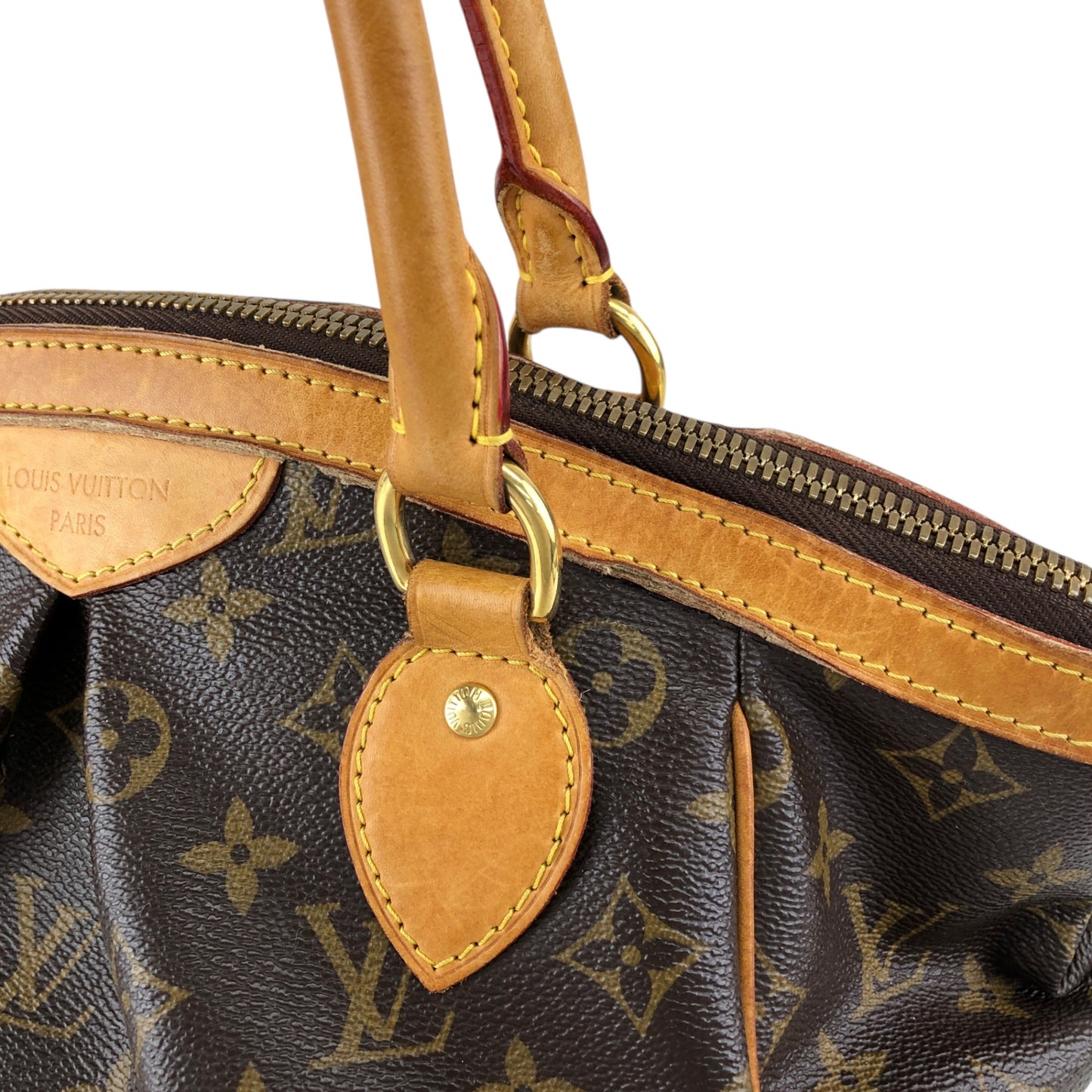 LOUIS VUITTON Monogram Handbag Brown Vintage v3t8ju