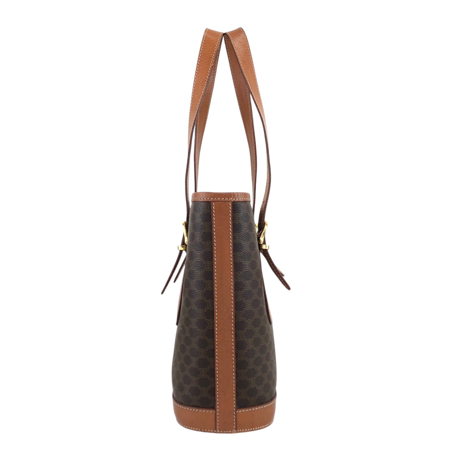 CELINE Macadam Blason Shoulder bag Totebag Brown Vintage zejwrz