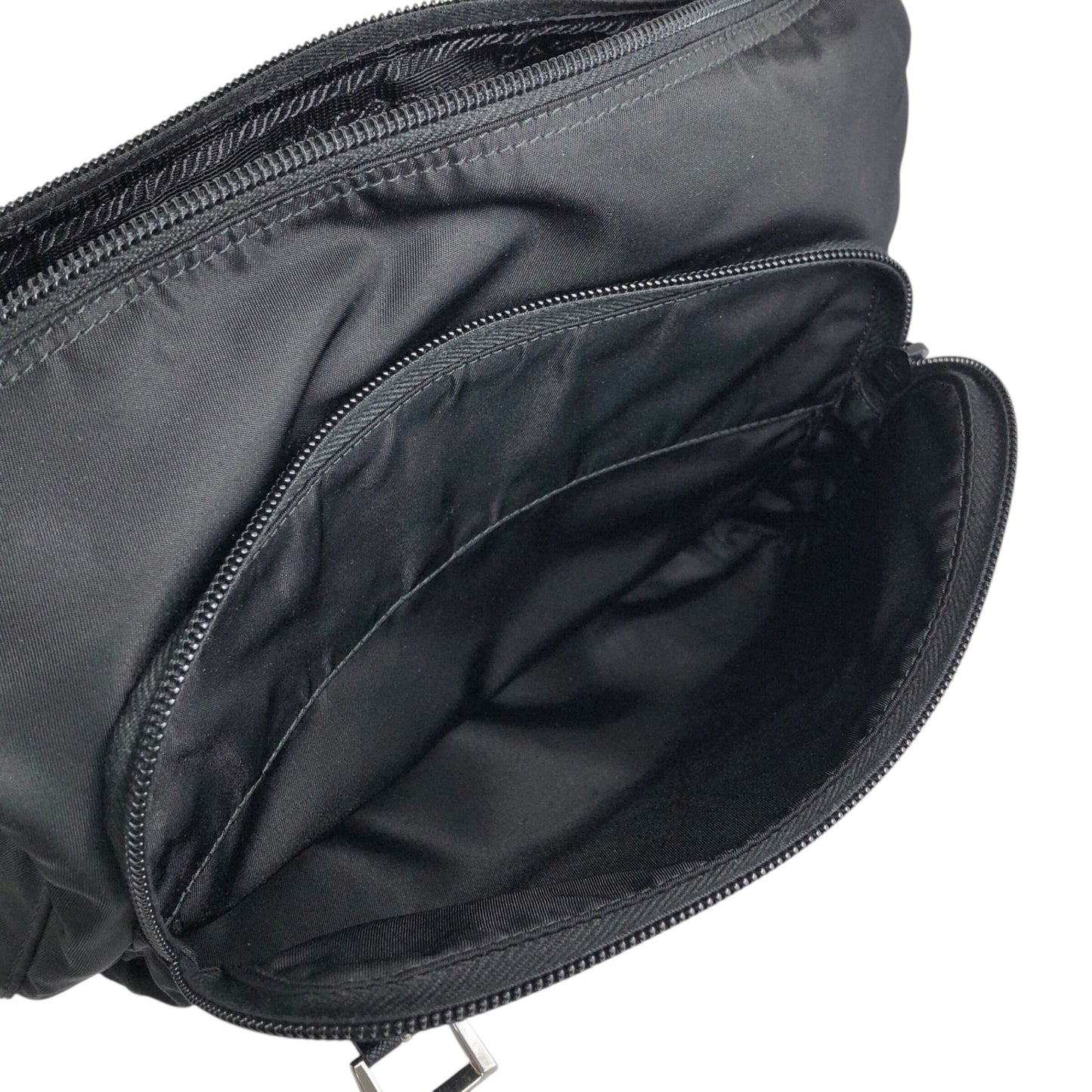 PRADA Triangle Logo Shoulder bag Black Vintage c3szxv