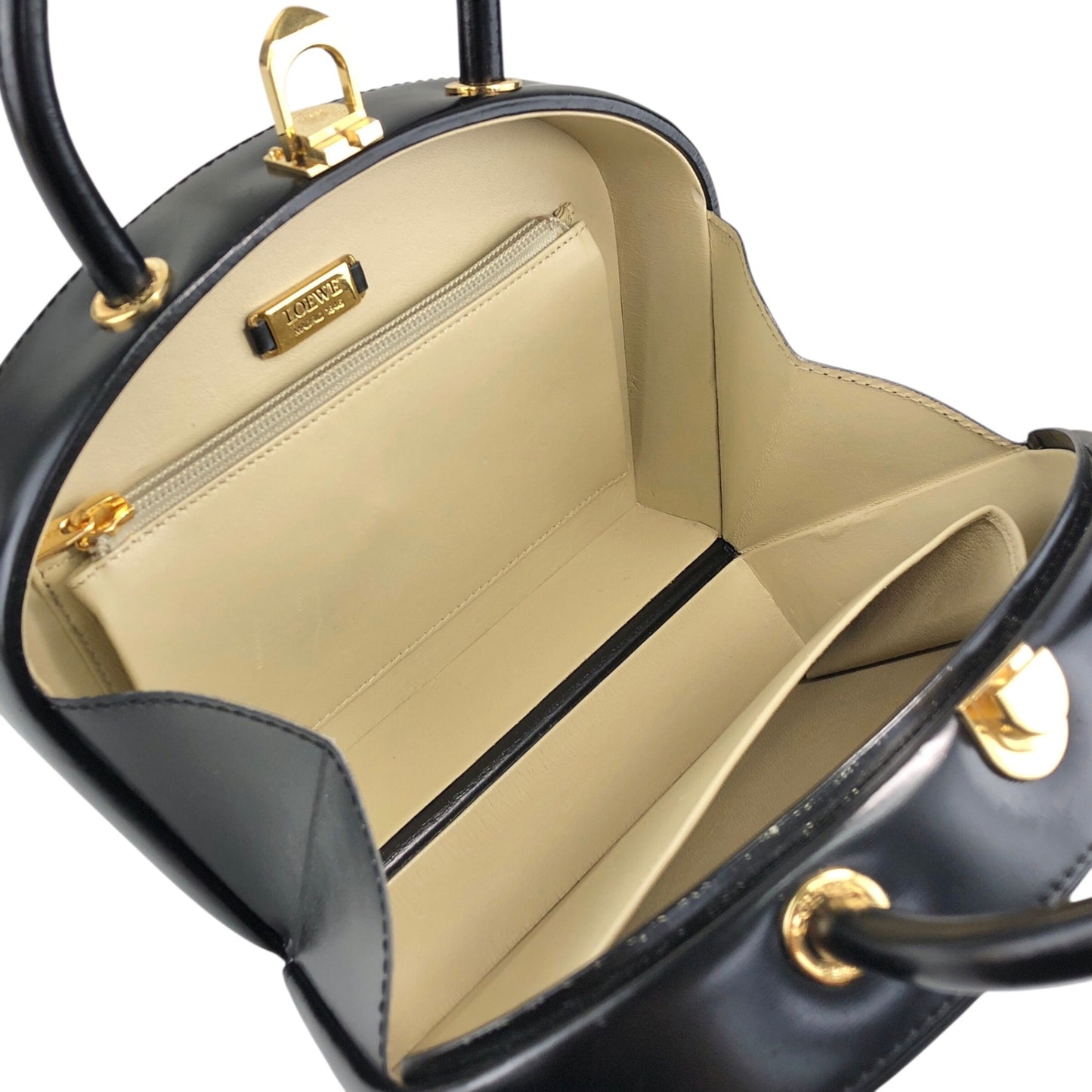 LOEWE Anagram Top Handle Handbag Vanity bag Black Vintage nxkdzt