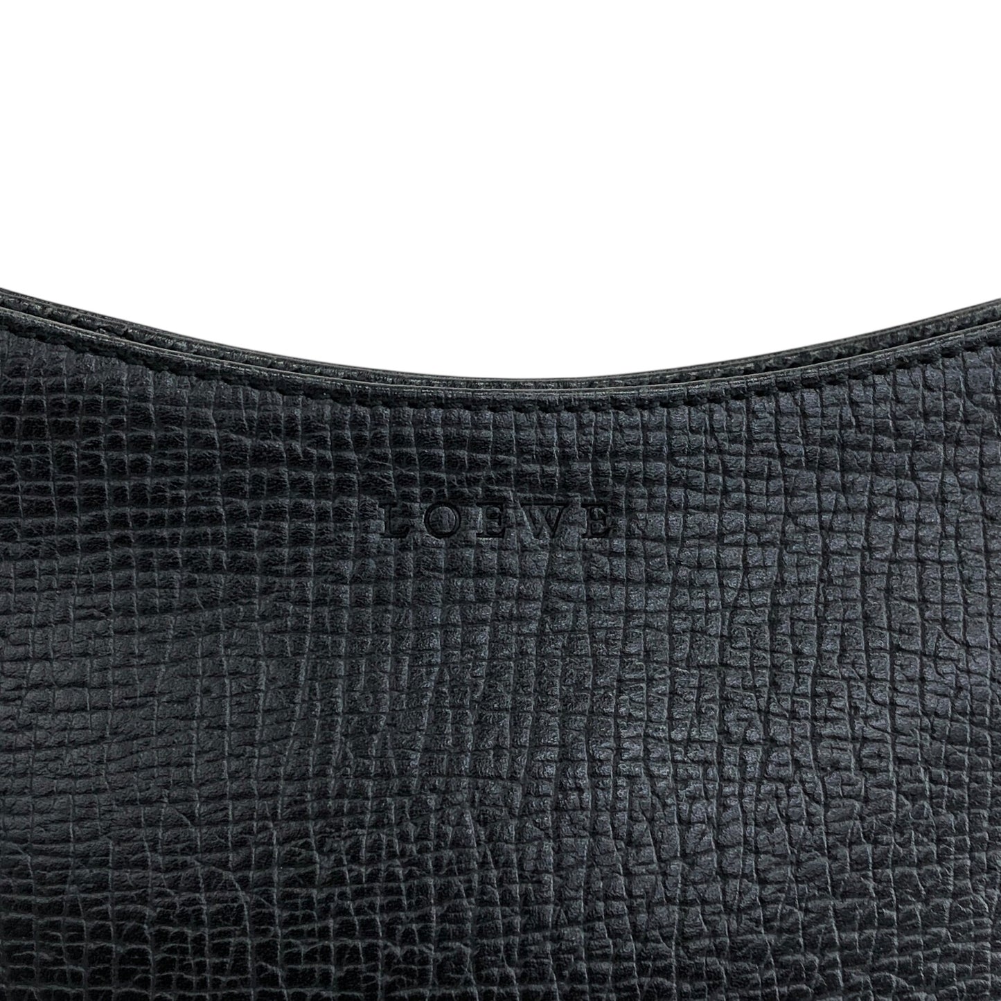 LOEWE Logo Embossed Small Handbag Black Vintage dxvbfj
