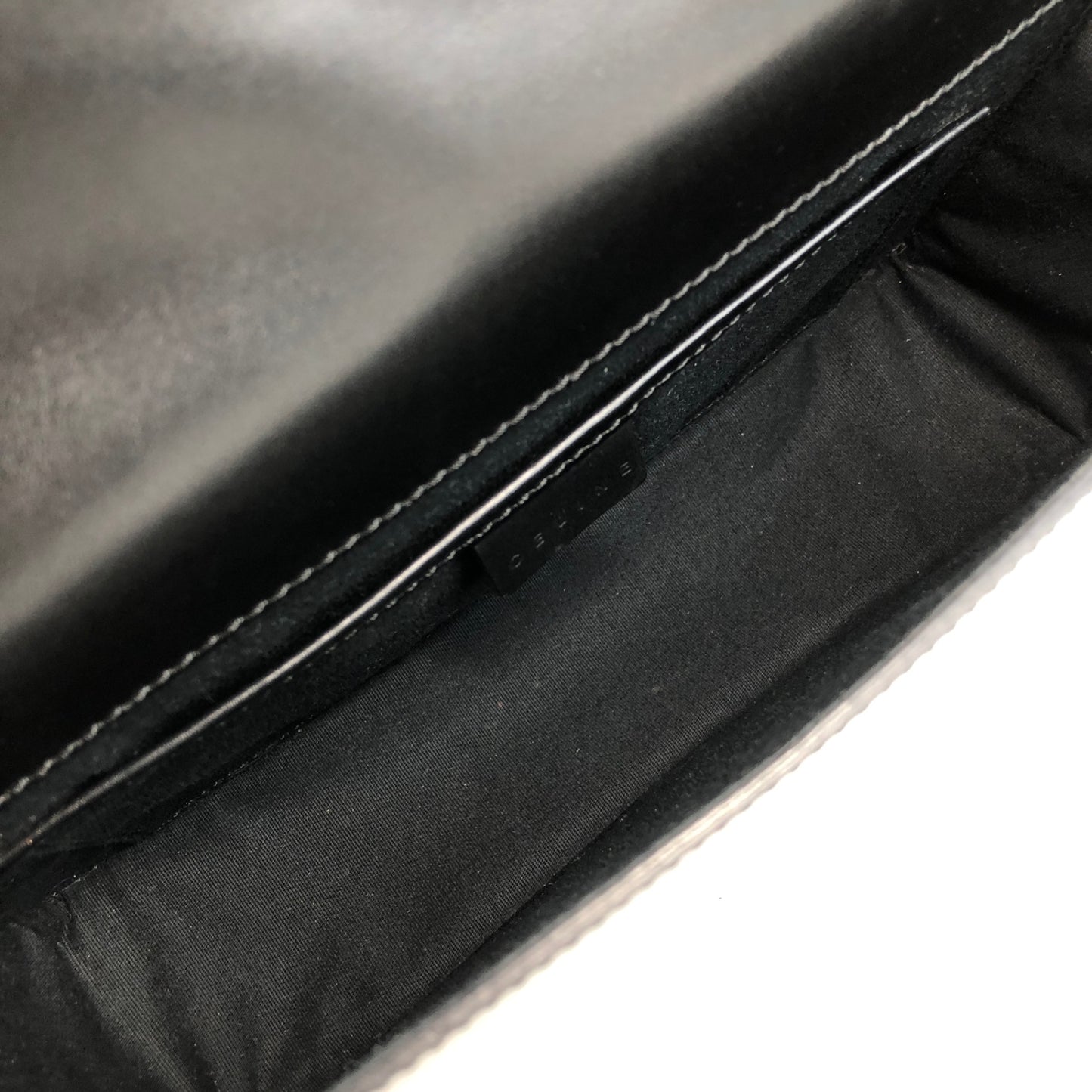 CELINE Logo Shoulder bag Black Vintage z7yz82