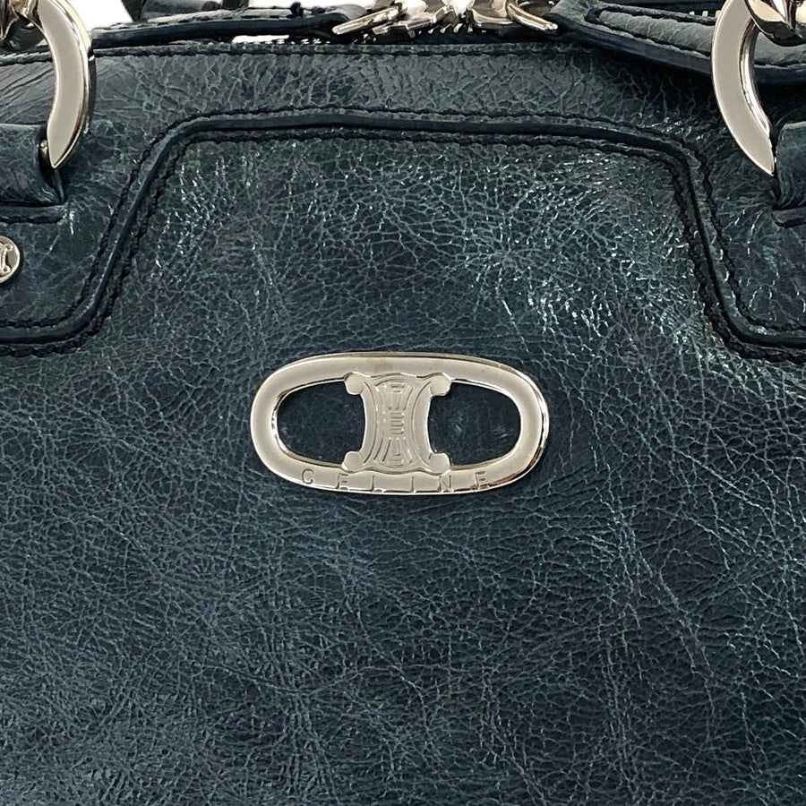CELINE Blason Handbag Emerald Green Vintage pnfh7c