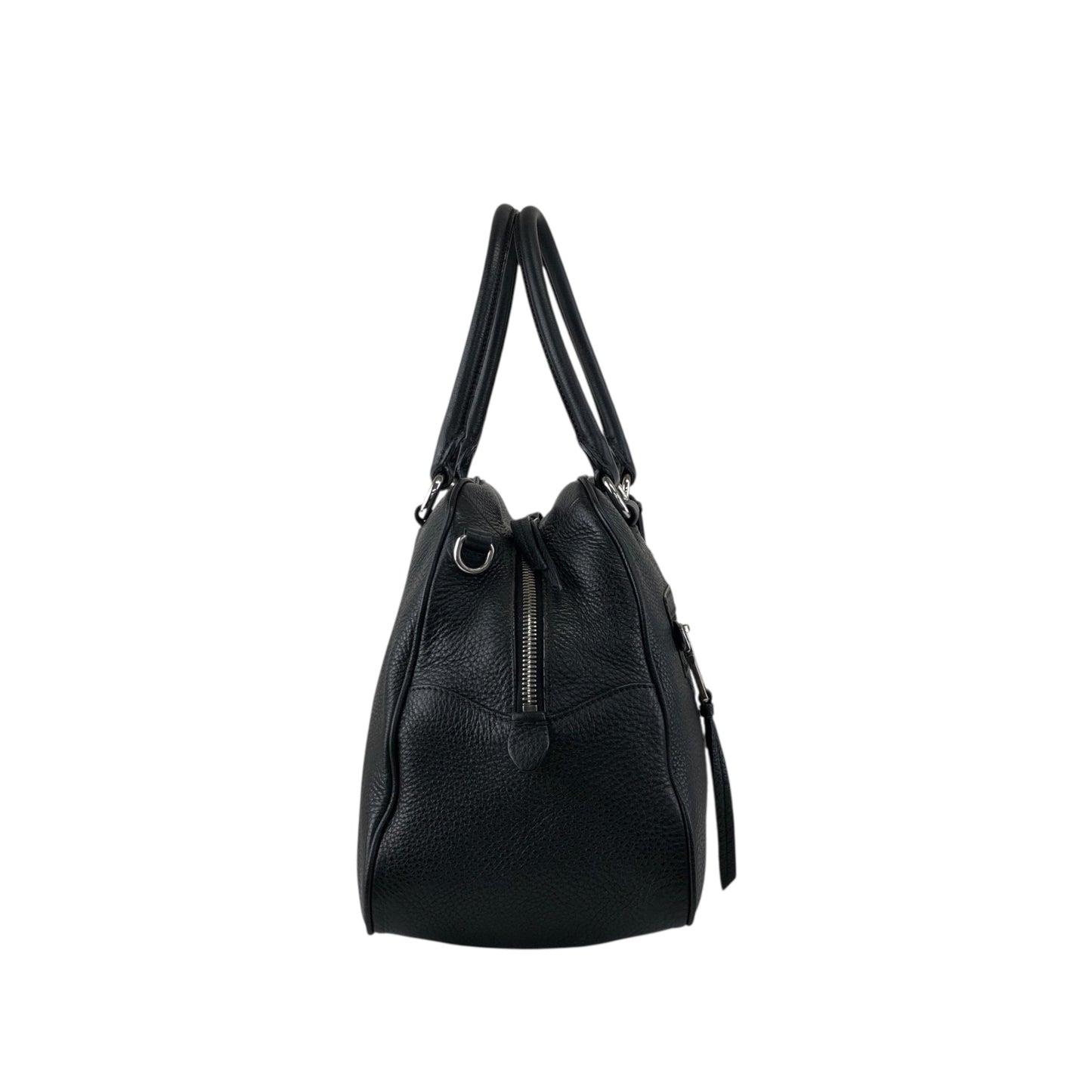 PRADA Logo Two-way Boston bag Shoulder bag Black Vintage sgghkm