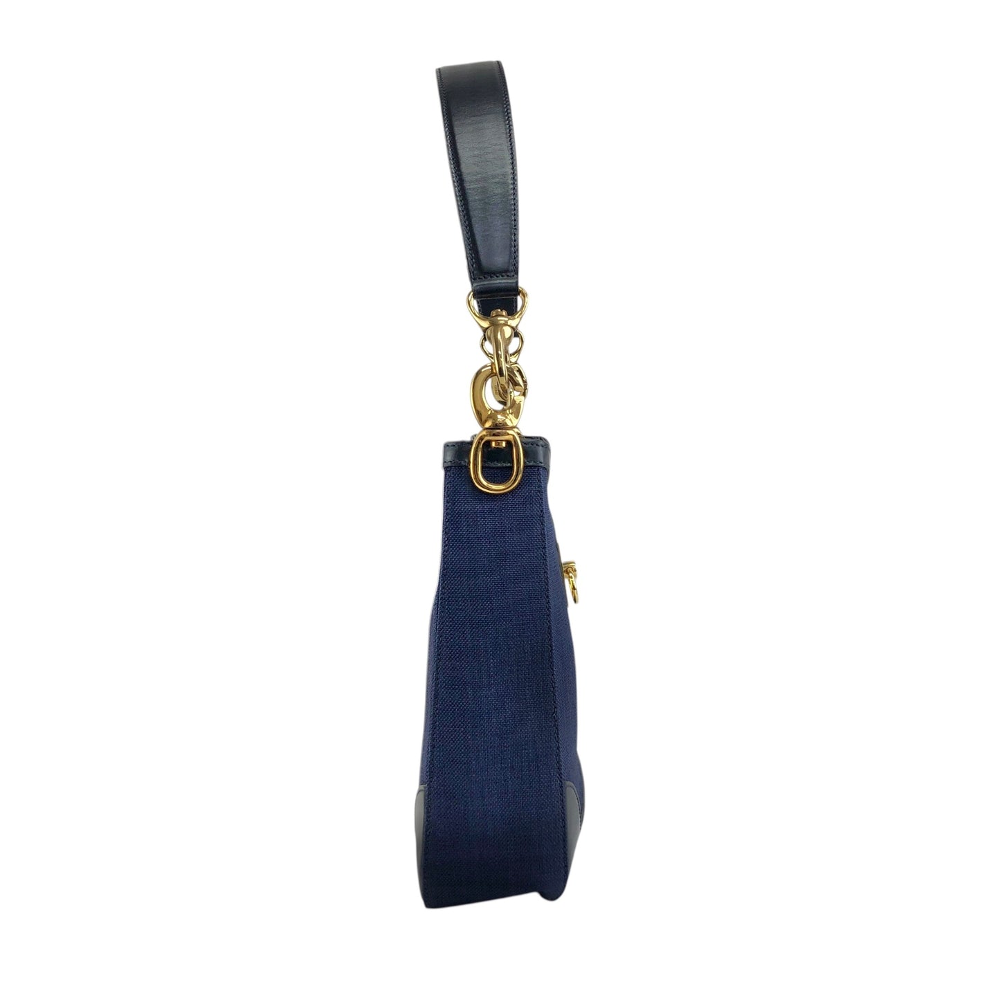 CELINE Gancini Shoulder bag Navy Vintage nnpwss