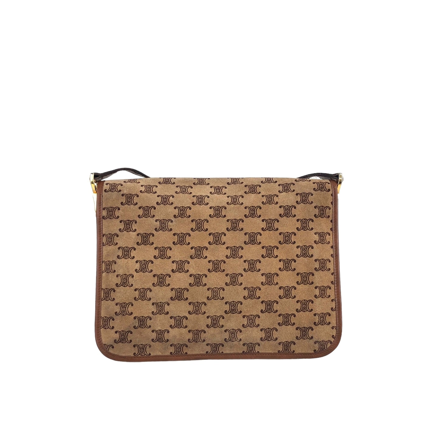 CELINE Macadam Blason Shoulder bag Brown Vintage aimcin