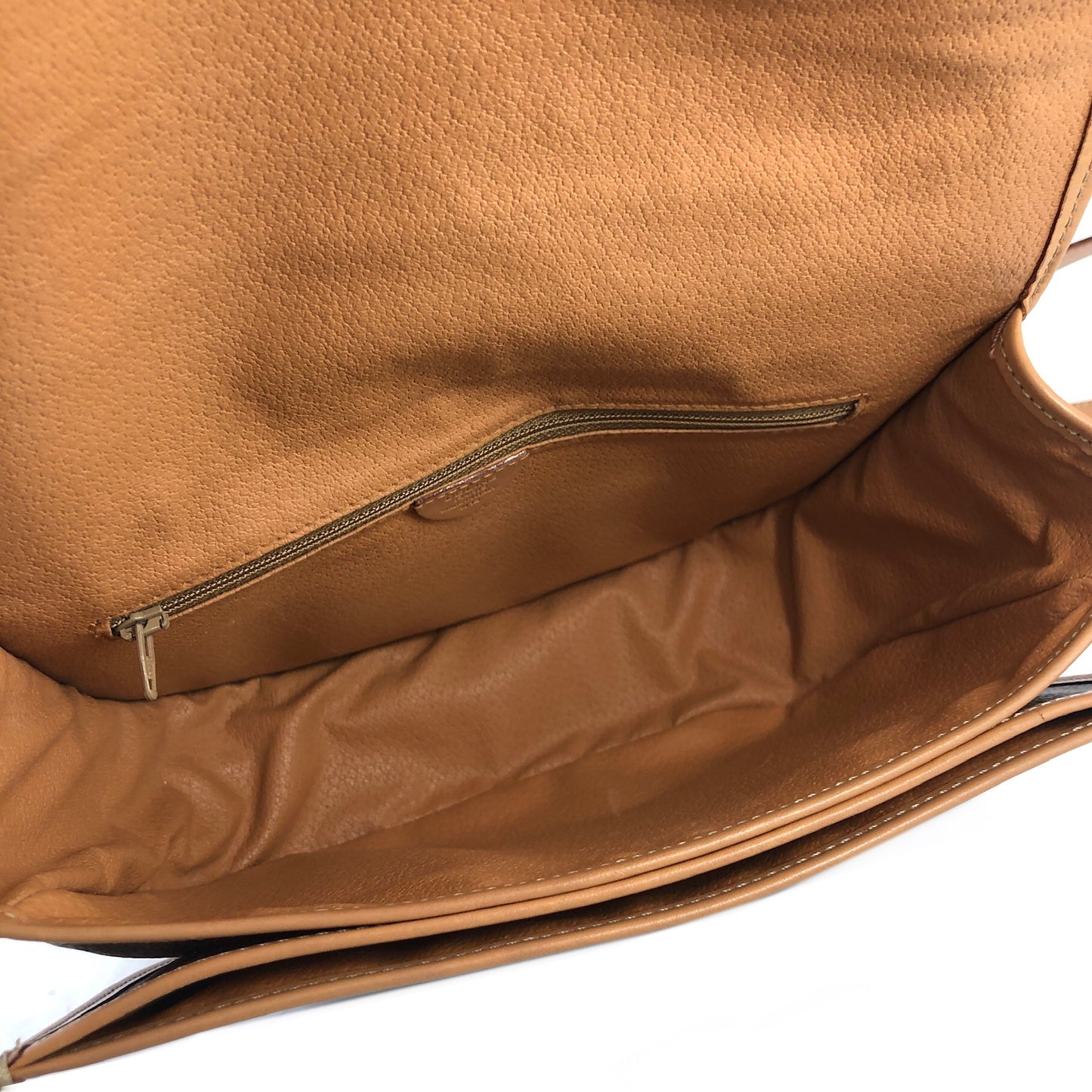 CELINE Macadam Blason Flap Shoulder bag Round bag Brown Vintage s34ak3