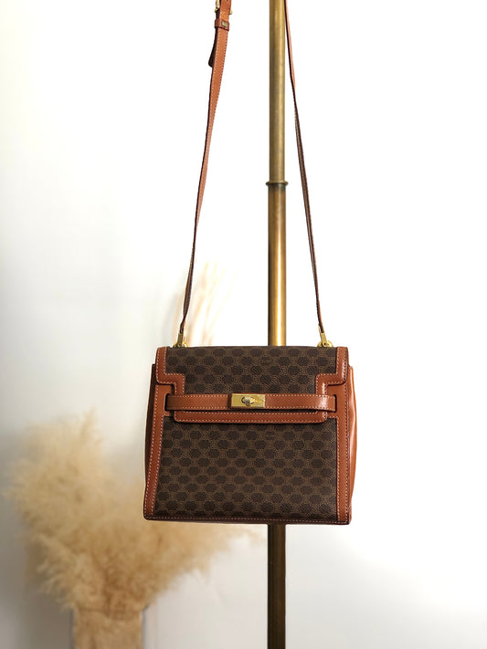 CELINE Macadam Turn Lock 單肩包 棕色 復古 wgfg5n