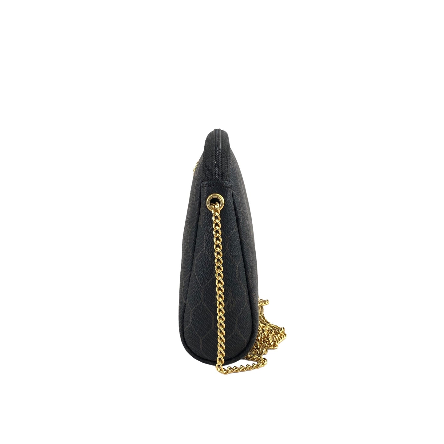 Christian Dior Honeycomb Chain Shoulder bag Black Vintage a826ev
