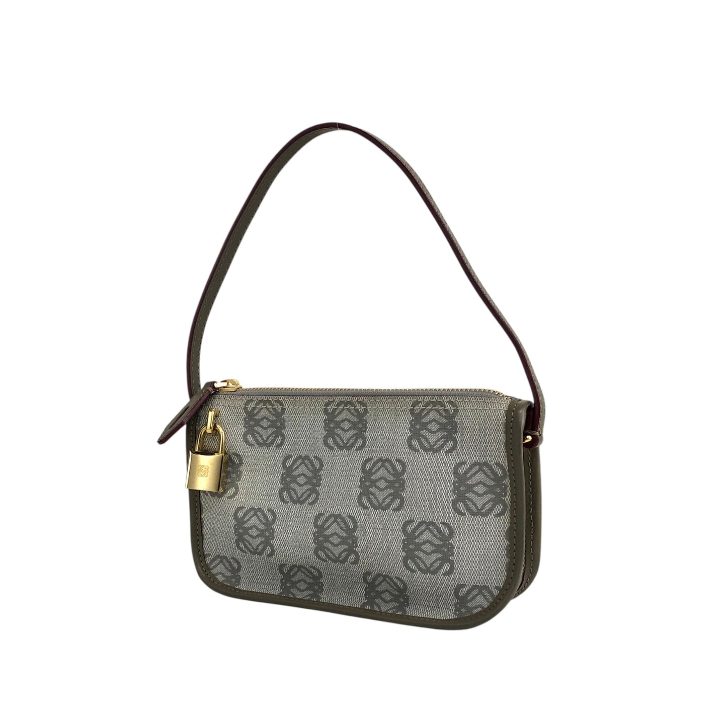 LOEWE Anagram Padlock Small Handbag Gray Vintage npexnd