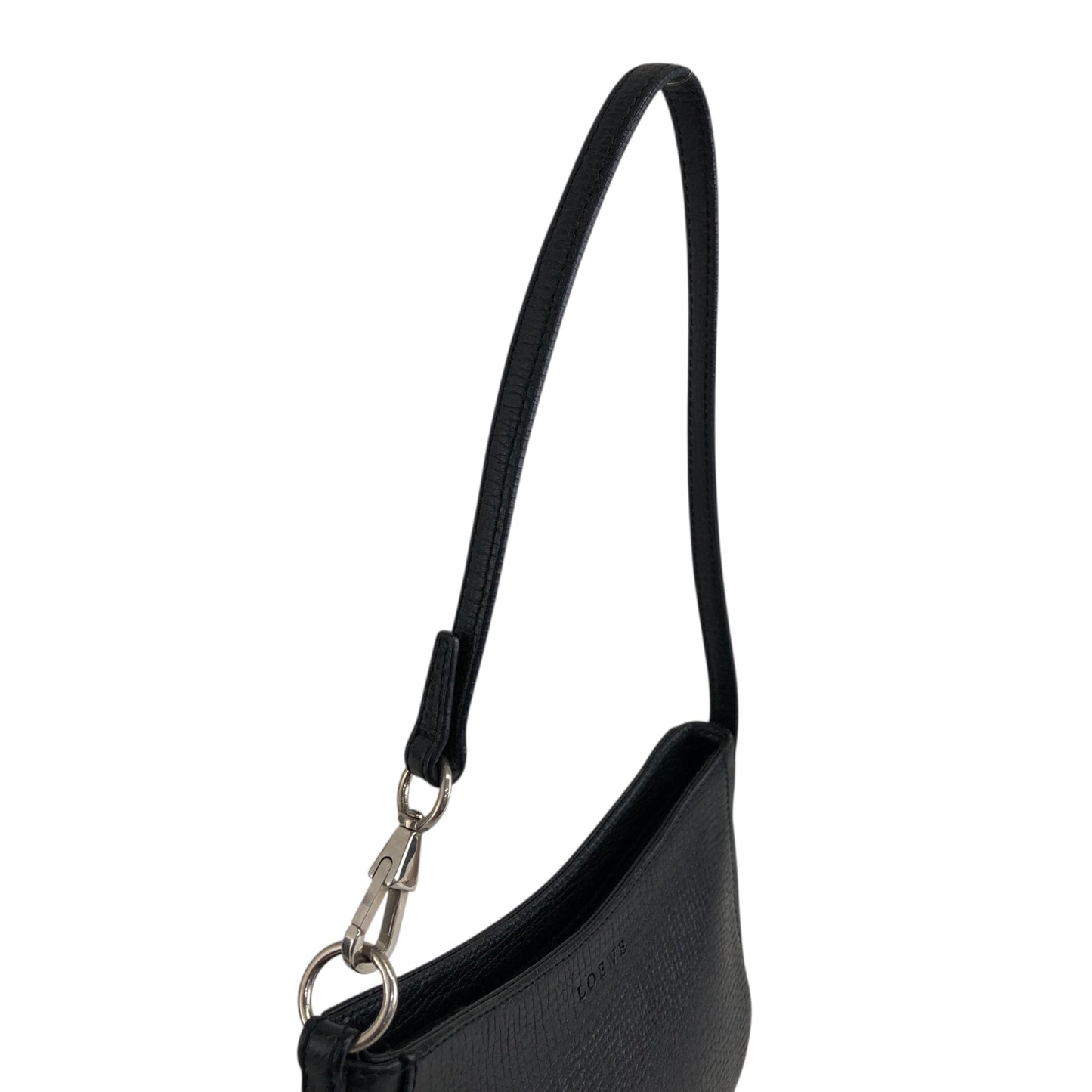 LOEWE Logo Embossed Small Handbag Black Vintage dxvbfj