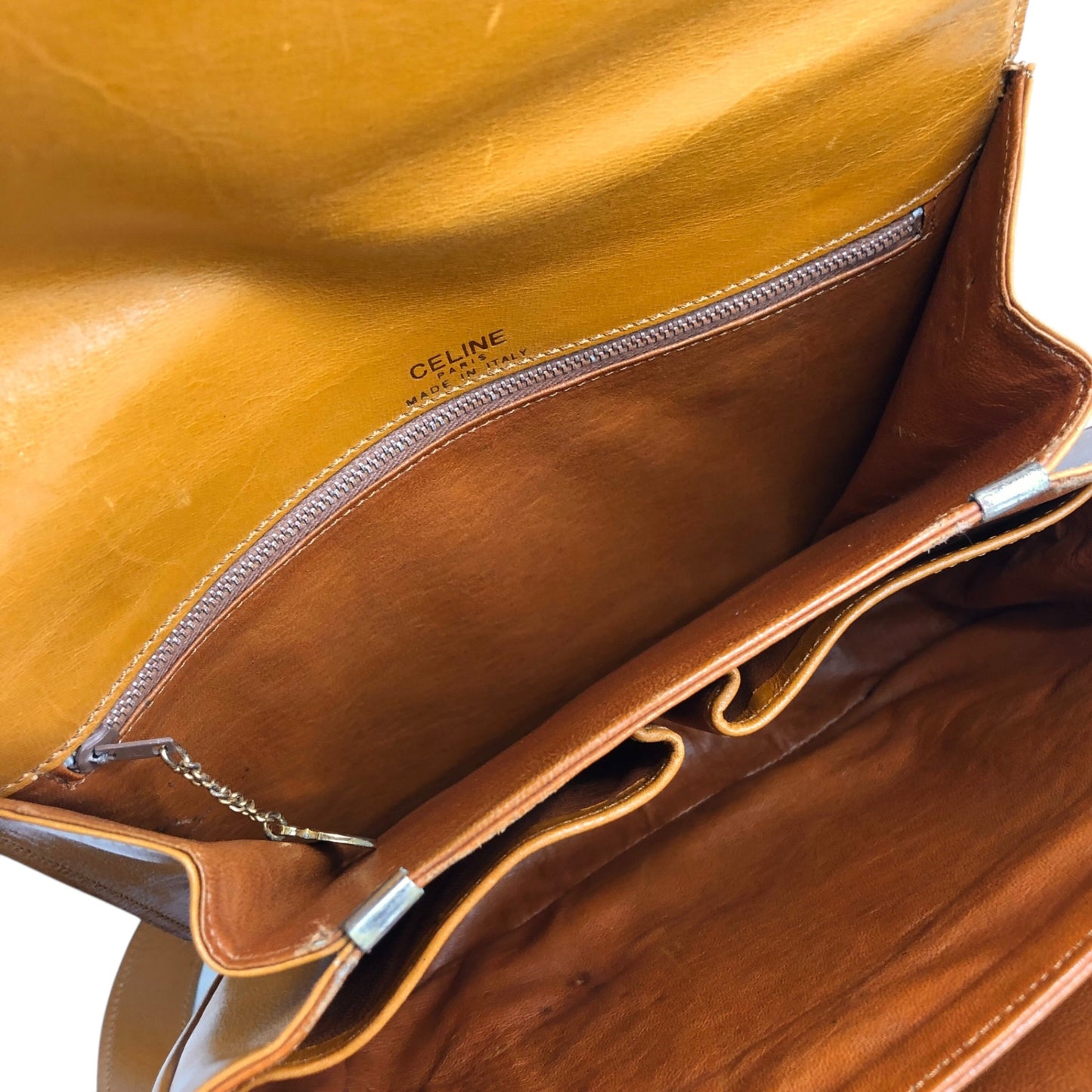 CELINE Horse Carriage Shoulder bag Camel Vintage uv4ggf