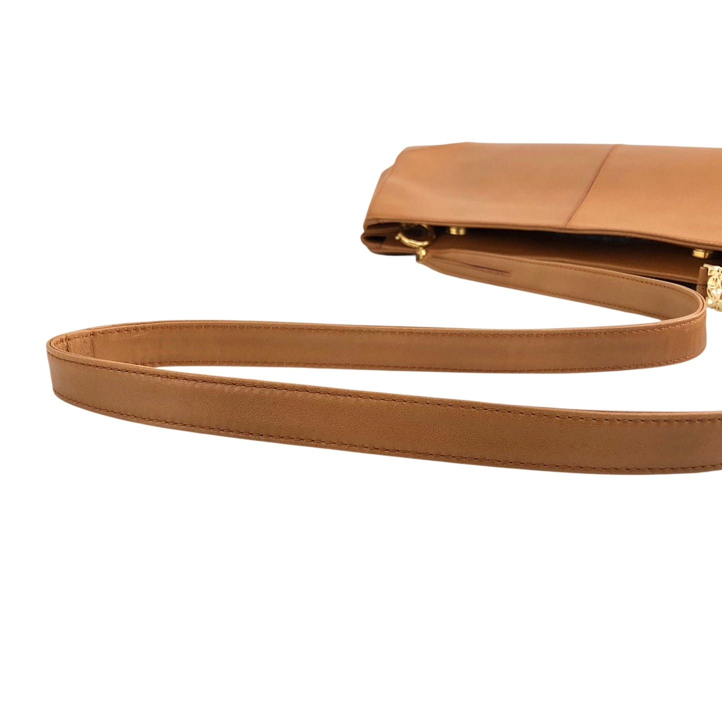 LOEWE Anagram Motif Shoulder bag Camel Vintage hkfnkp