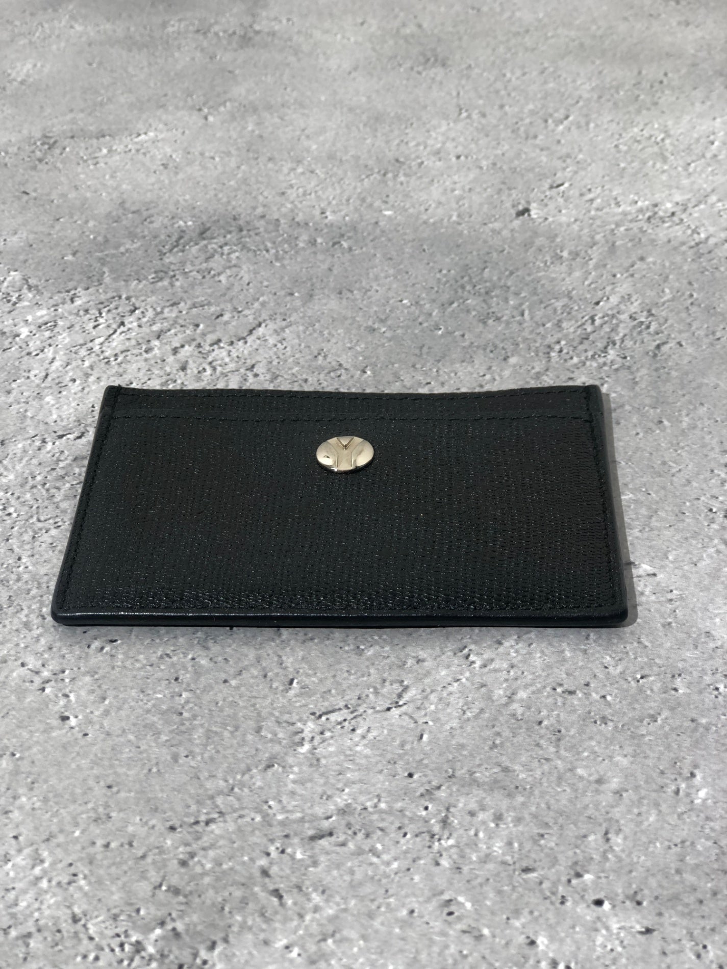 Yves Saint Laurent 皮革卡夾 黑色 復古 4bm2fd