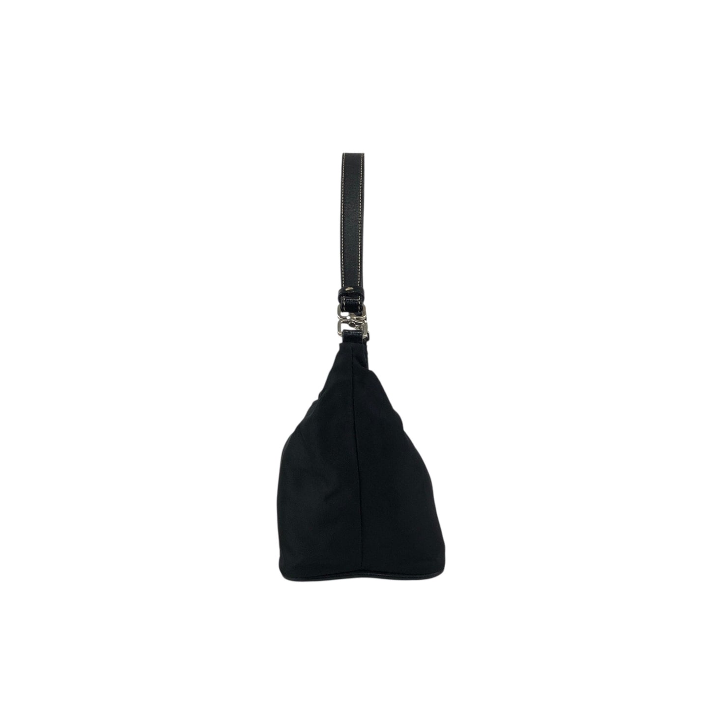 PRADA Tessuto Triangle Logo Small Handbag Black Vintage 2efib2