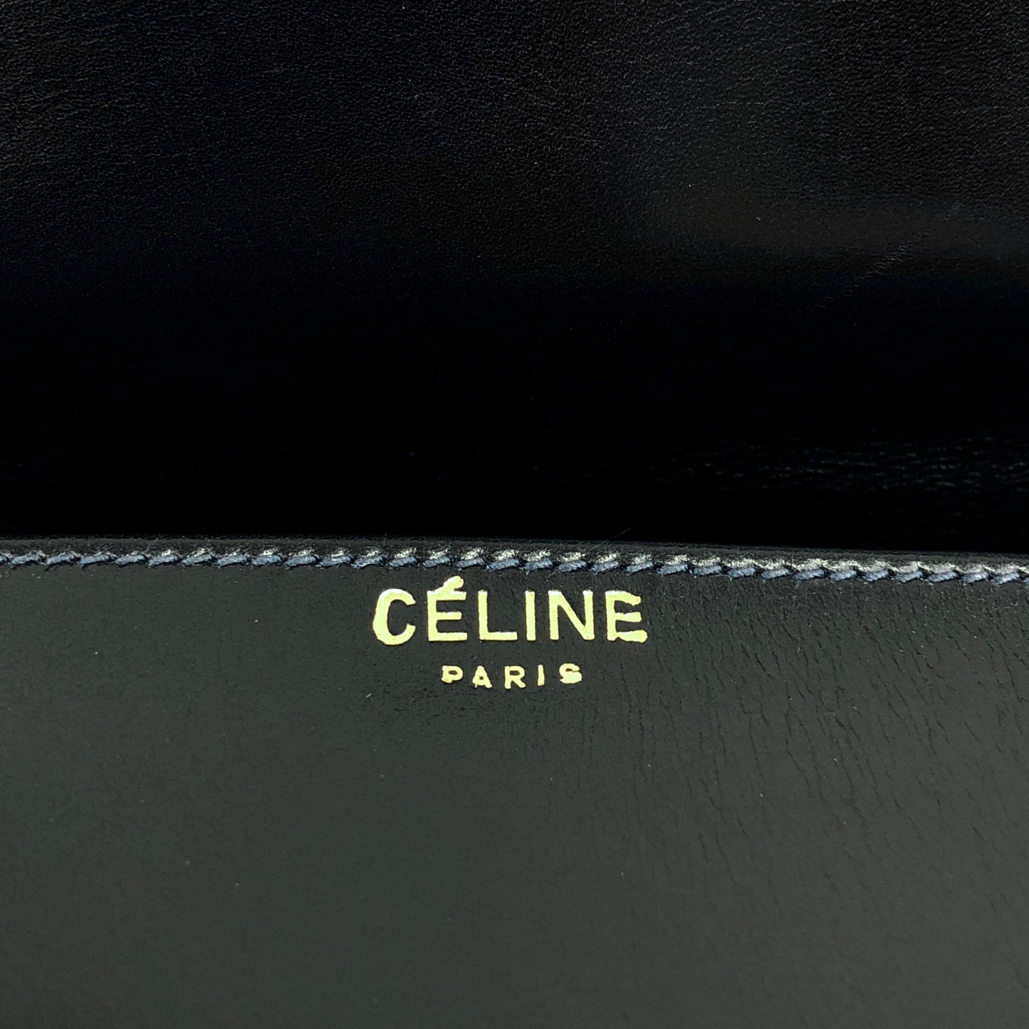 CELINE Horse Bit Shoulder bag Dark Navy Vintage k2egpz