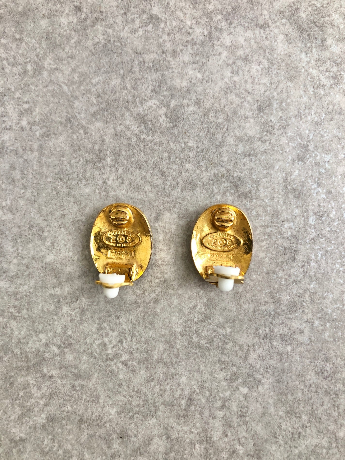 CHANEL Coco Mark Earrings Gold Vintage zss46g