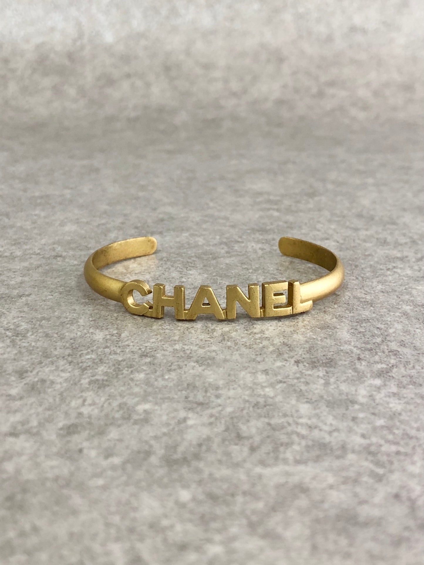CHANEL Coco Mark 標誌水鑽手鐲戒指金色復古 p7624z