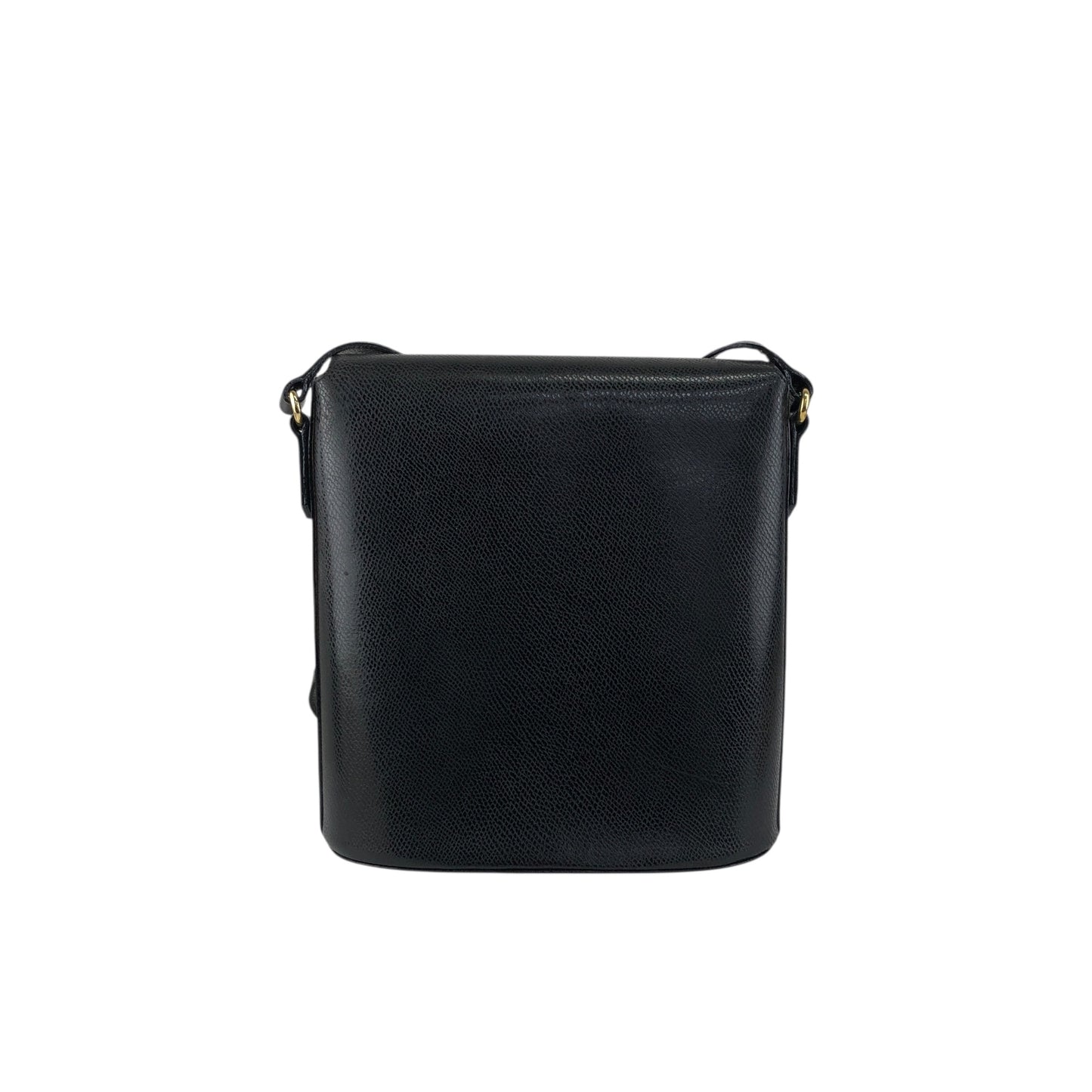 Yves Saint Laurent Logo Stitch Shoulder bag Black Vintage umrsfj
