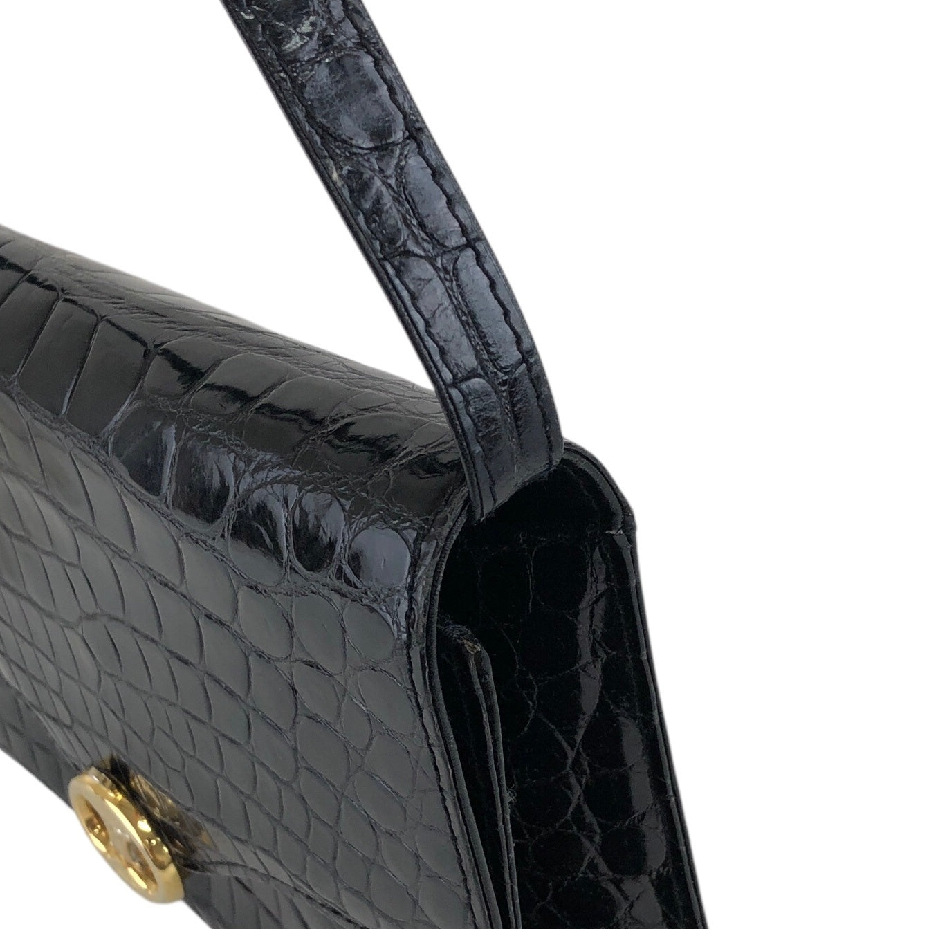 CELINE Triomphe Shoulder bag Black Vintage pedgvn