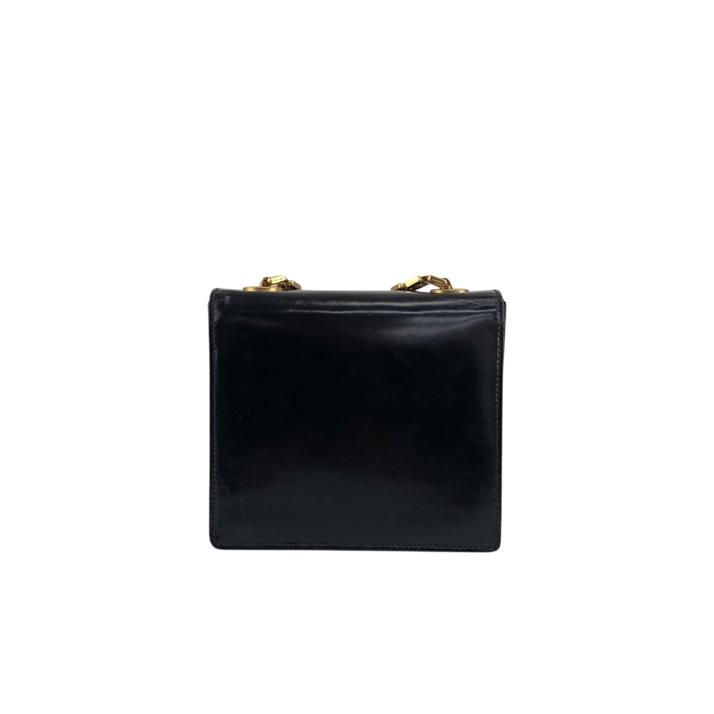 GIVENCHY Logo Chain Shoulder bag Black Vintage b6v468