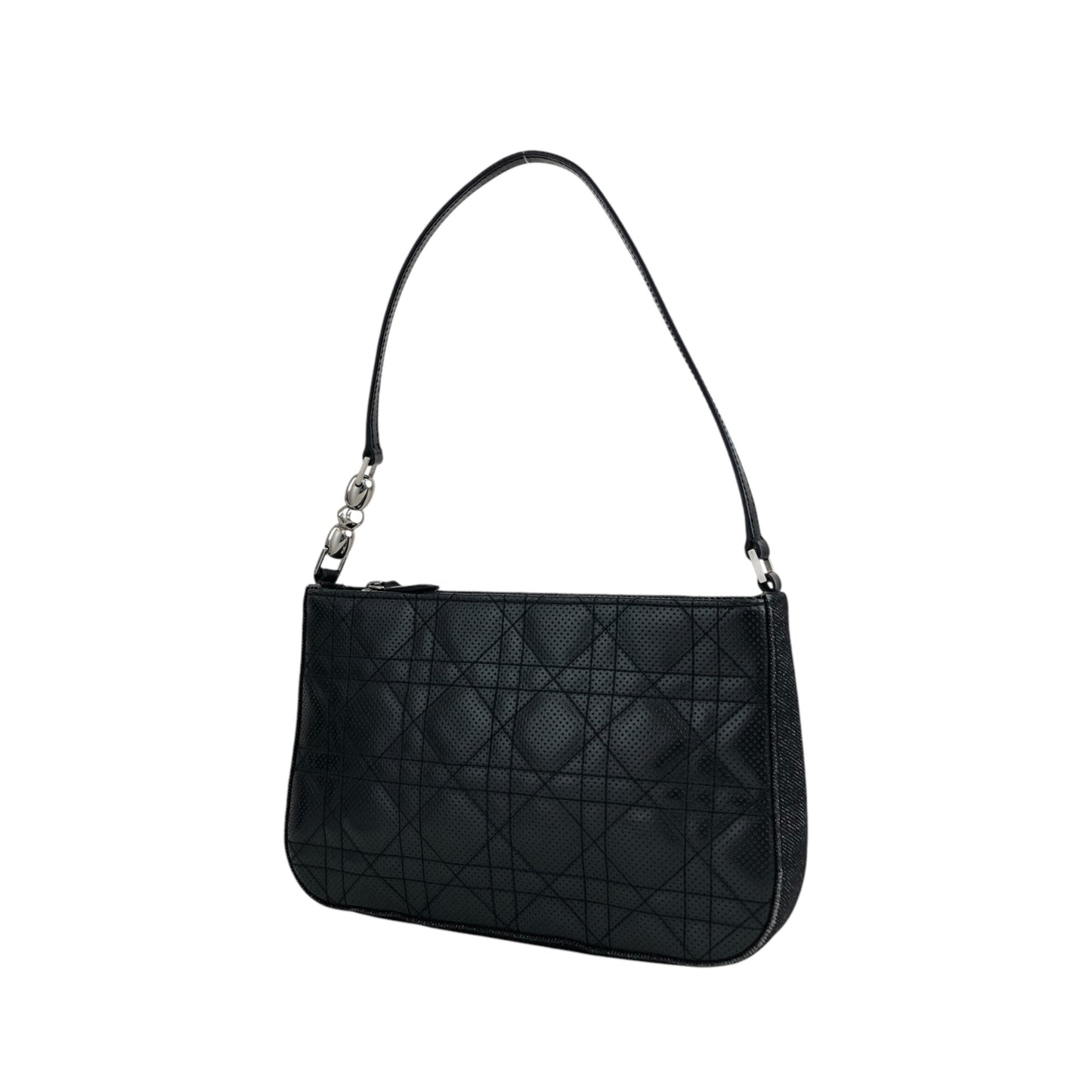 Christian Dior Cannage Small Shoulder bag Black Vintage p5ui7r