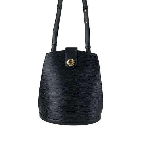 LOUIS VUITTON Epi Turn Lock Shoulder bag Black Vintage 7snrnp