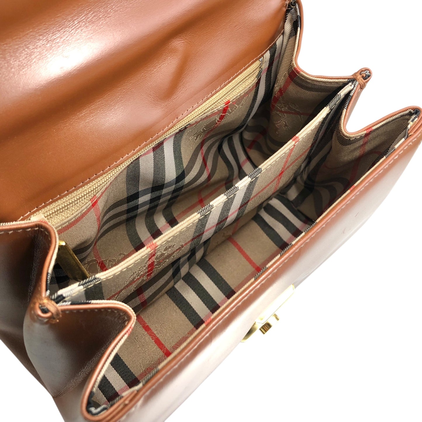 BURBERRY Top Handle Handbag Brown Vintage 6wvw6e