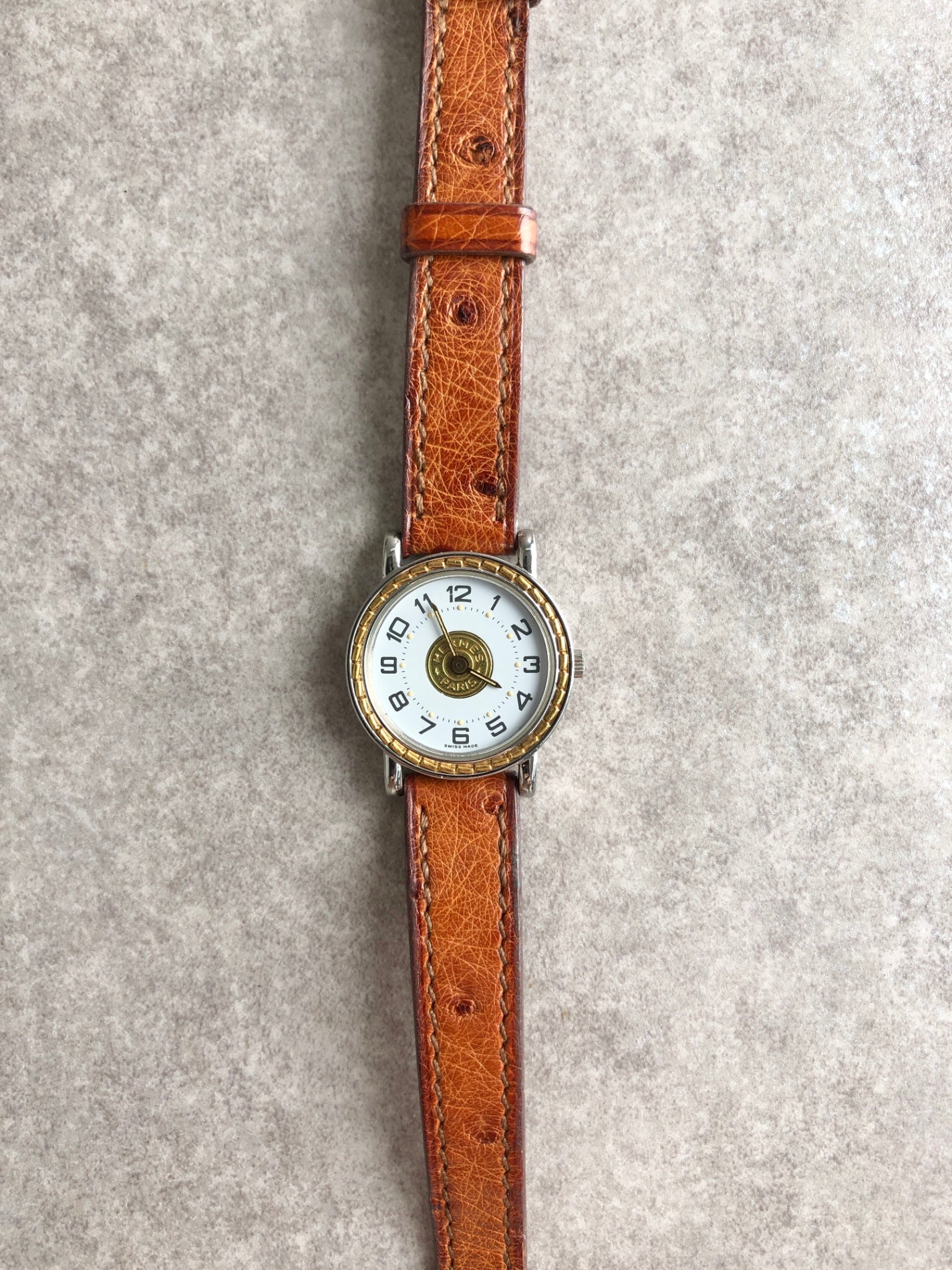 HERMES Serie Watch Brown Vintage pjrfdw