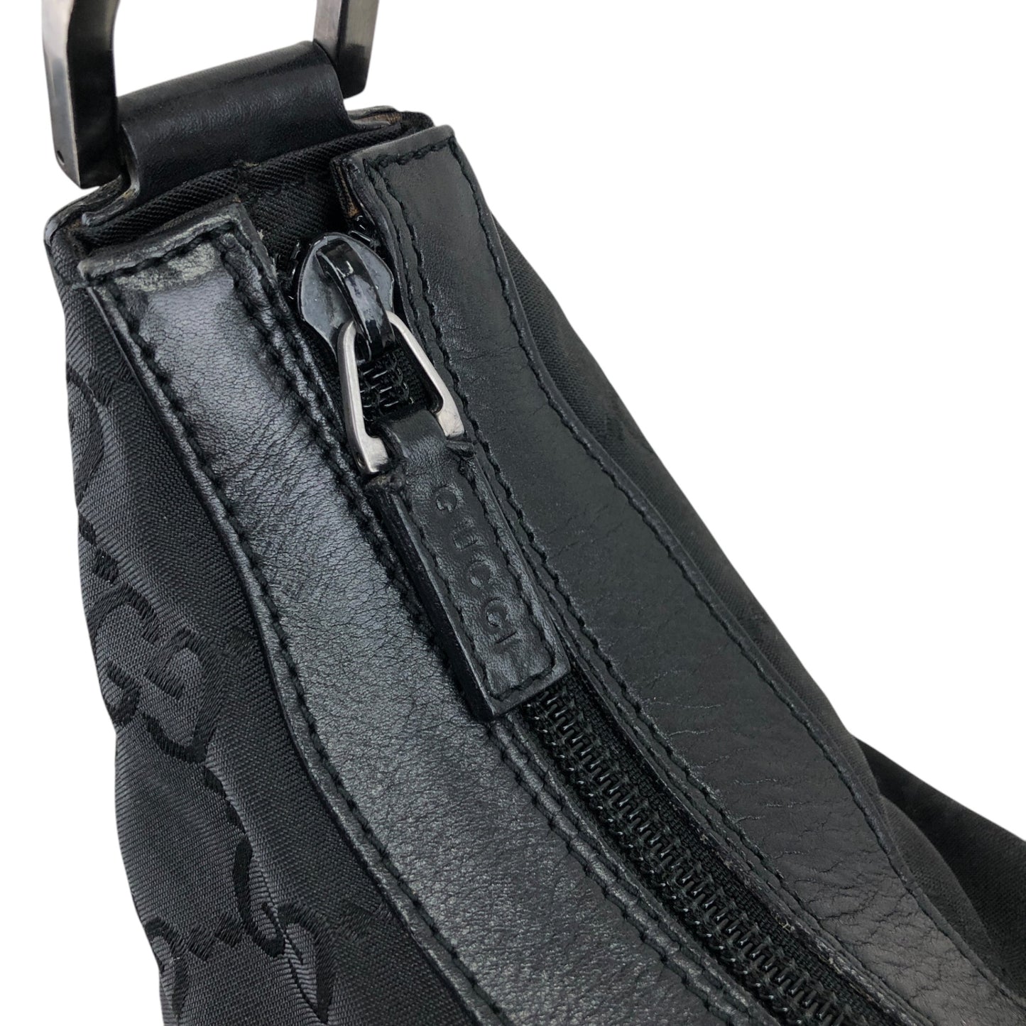 GUCCI GG Pattern Bamboo Shoulder bag Black Vintage ifi8dz