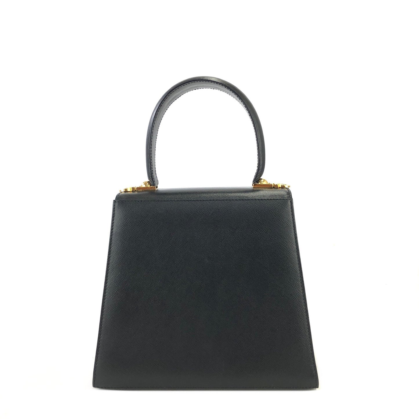 Salvatore Ferragamo Gancini Crossbody Handbag Shoulderbag Black Vintage Old jpcsfp