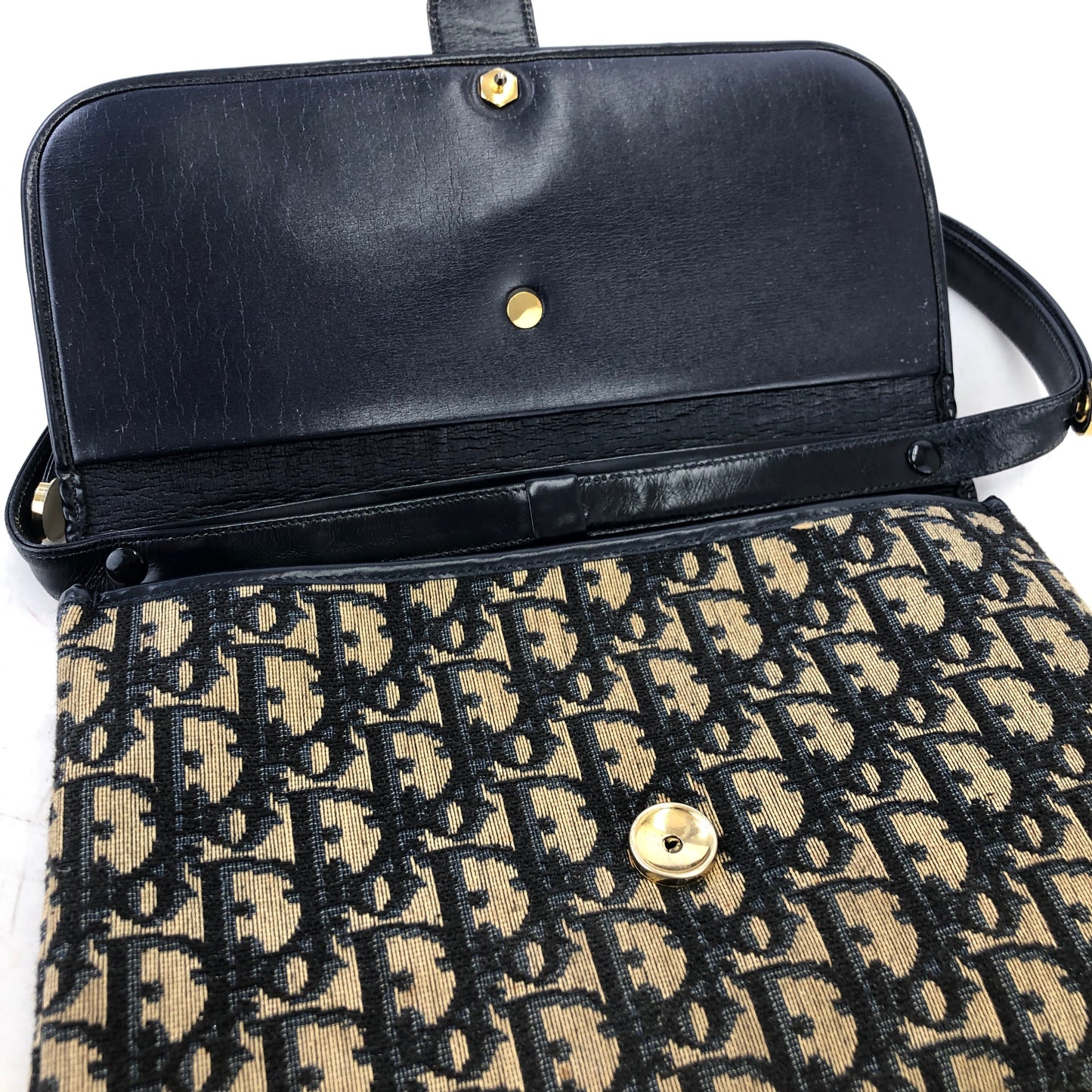 Christian Dior Trotter 皮革×提花海軍藍 av4dz6