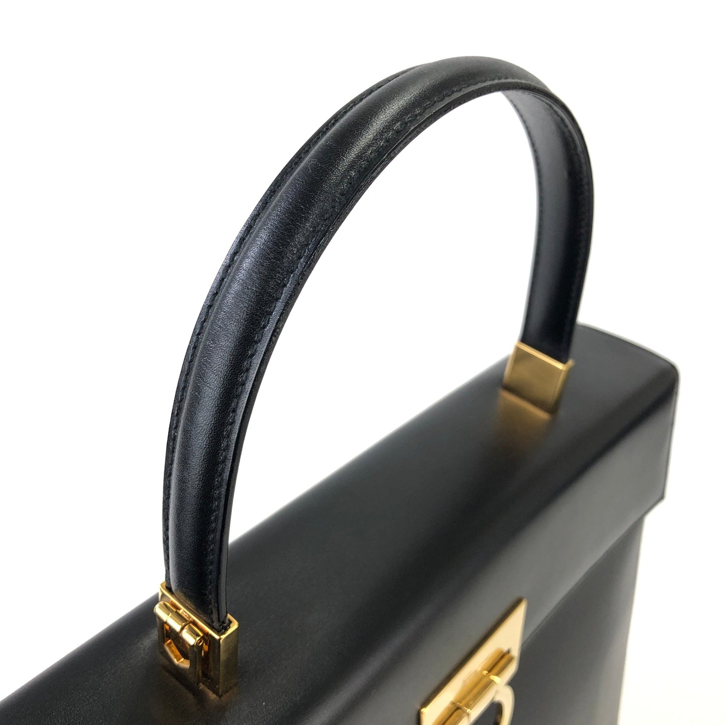 Salvatore Ferragamo Gancini Crossbody Shoulderbag Handbag Black Vintage Old iw4tut