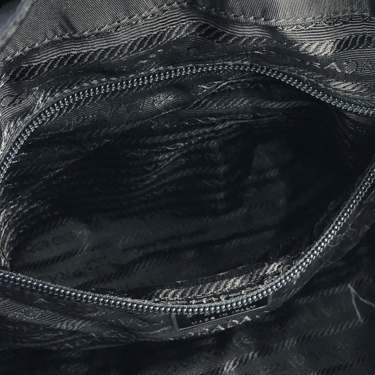 PRADA Triangle logo Double pocket Nylon Backpack Black Vintage xakey2