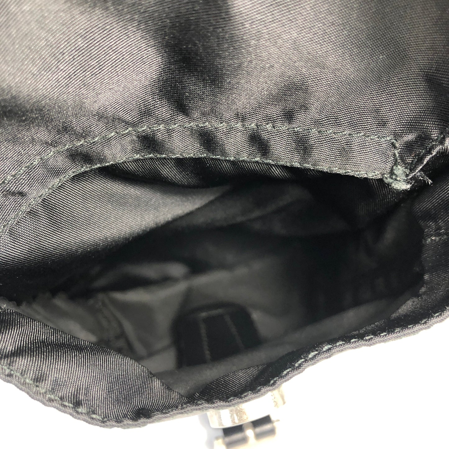 PRADA Triangle logo Double pocket Nylon Backpack Black Vintage xakey2
