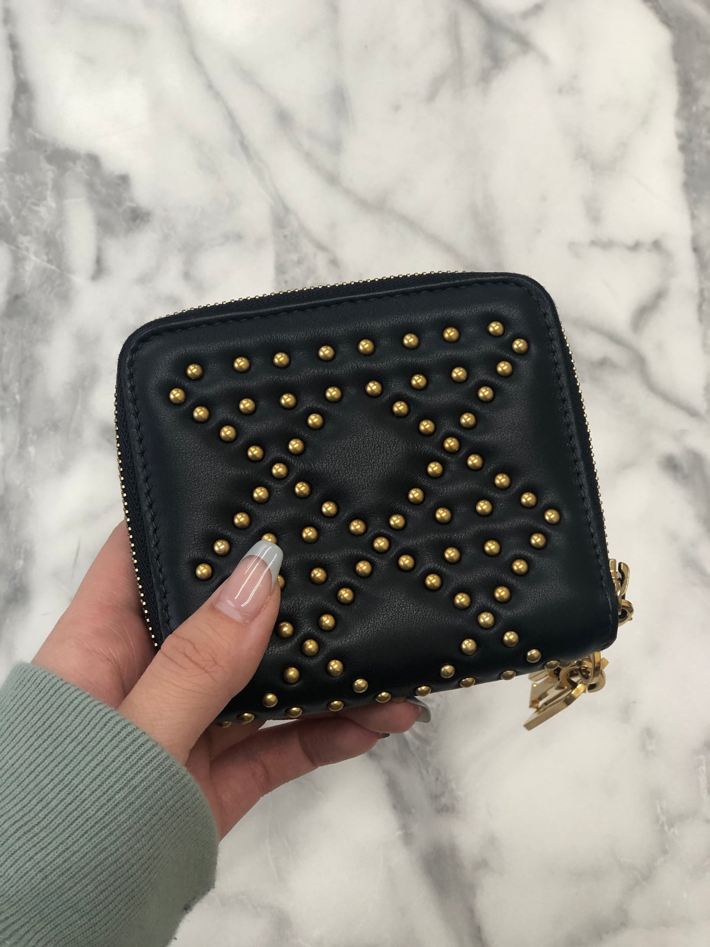 Christian Dior Cannage 皮革 Dior 33-MA0197 小巧皮夾 Nyvy 7m4p8z
