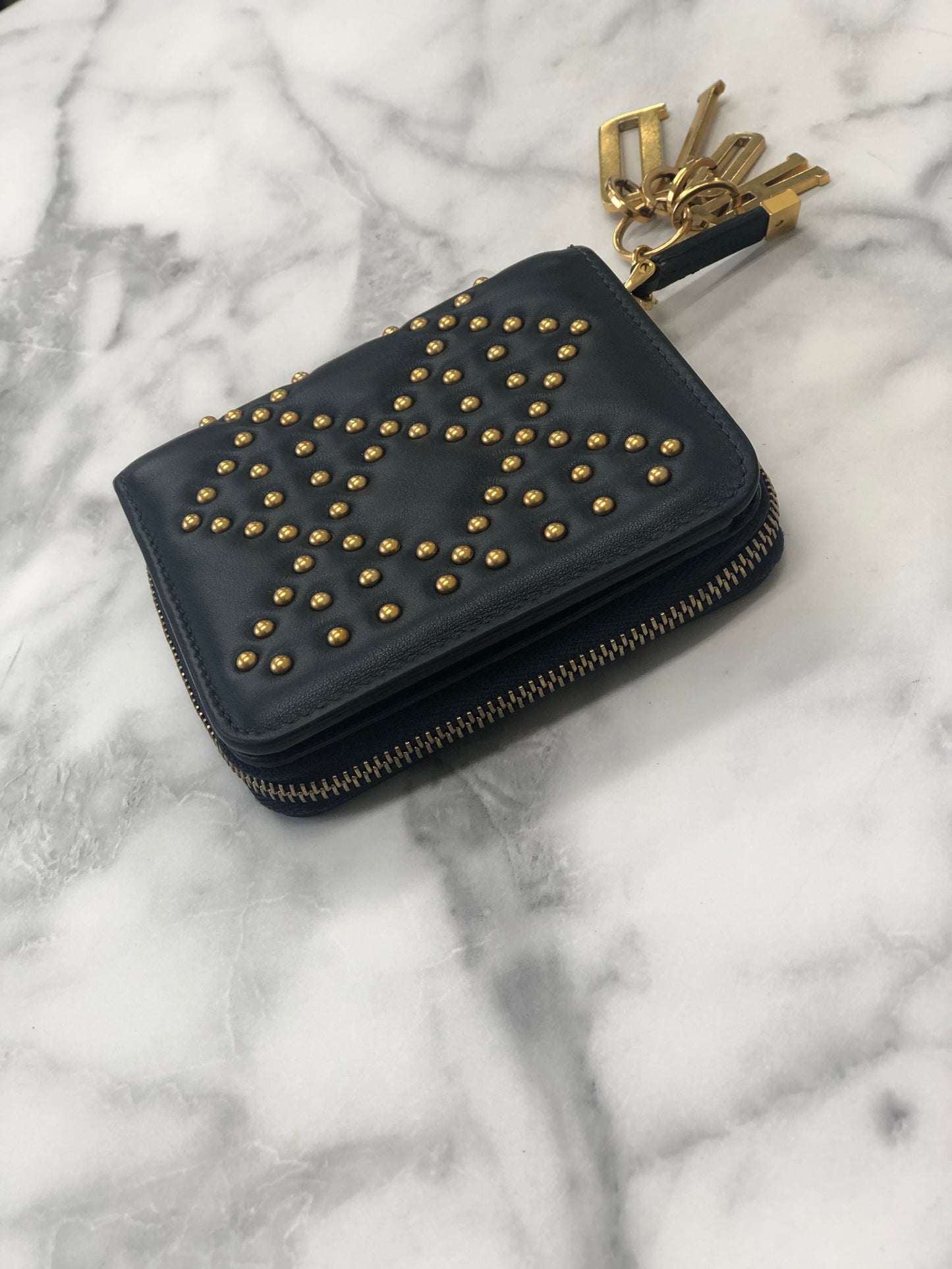 Christian Dior Cannage 皮革 Dior 33-MA0197 小巧皮夾 Nyvy 7m4p8z