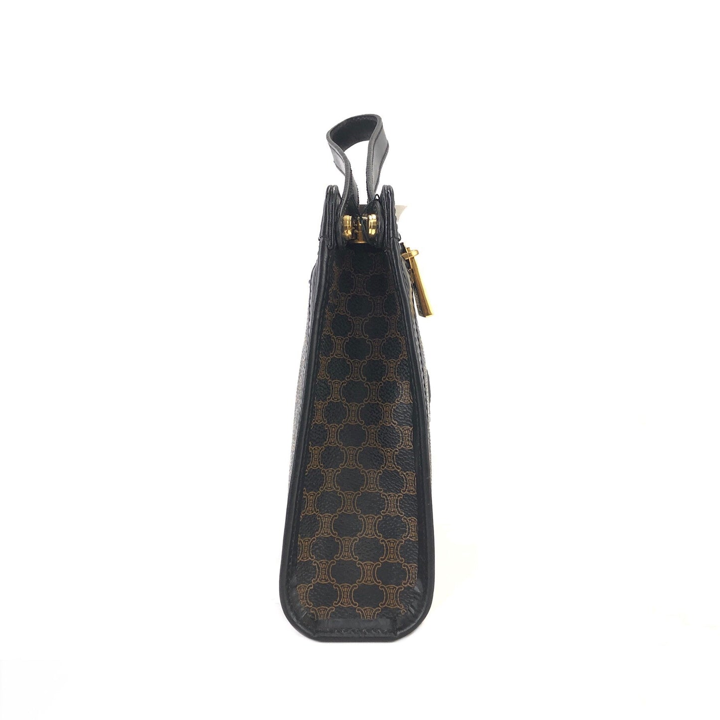 CELINE Macadam Blason Clutch bag Black Vintage Old Celine smkt4c