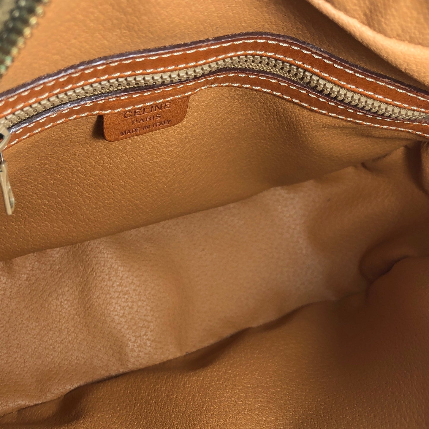 CELINE Macadam Blason Crossbody Shoulder bag Brown Vintage Old Celine rax2y3