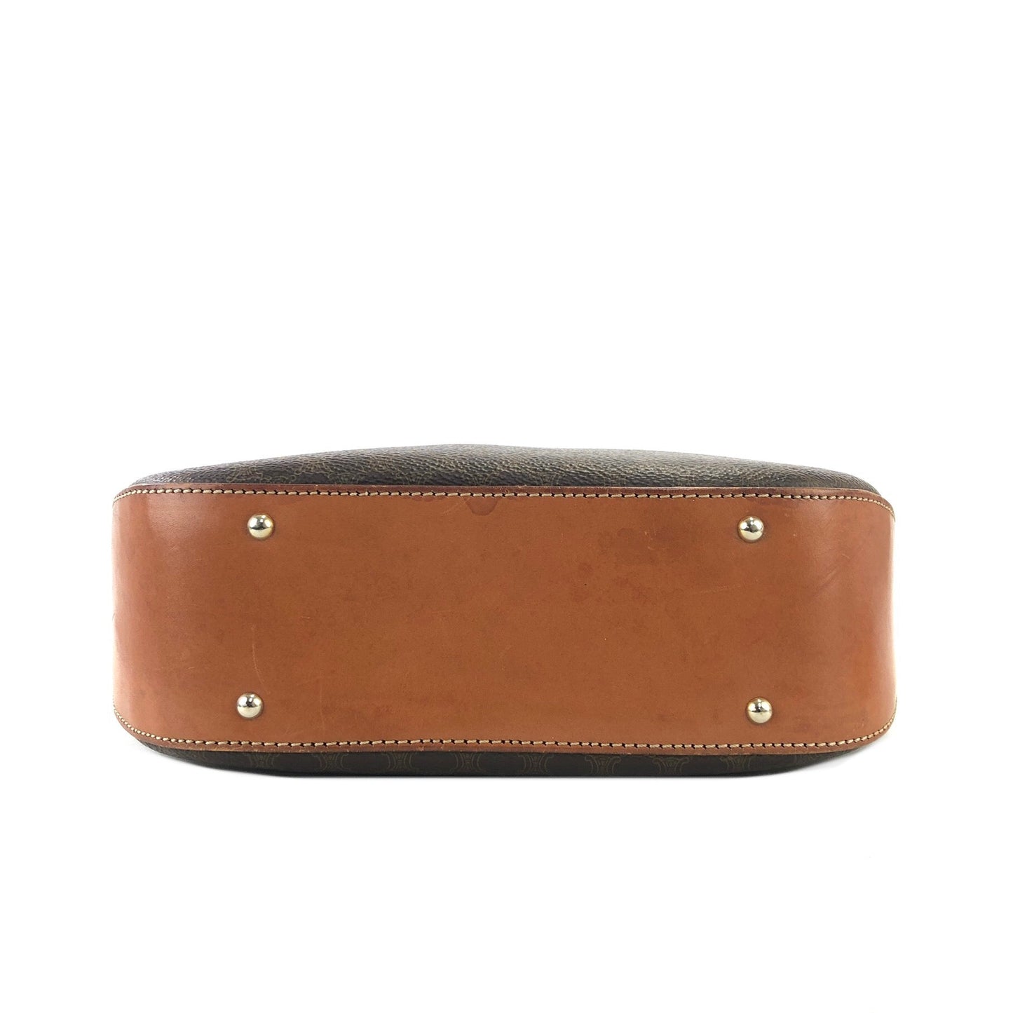 CELINE Macadam Blason Crossbody Shoulder bag Brown Vintage Old Celine rax2y3