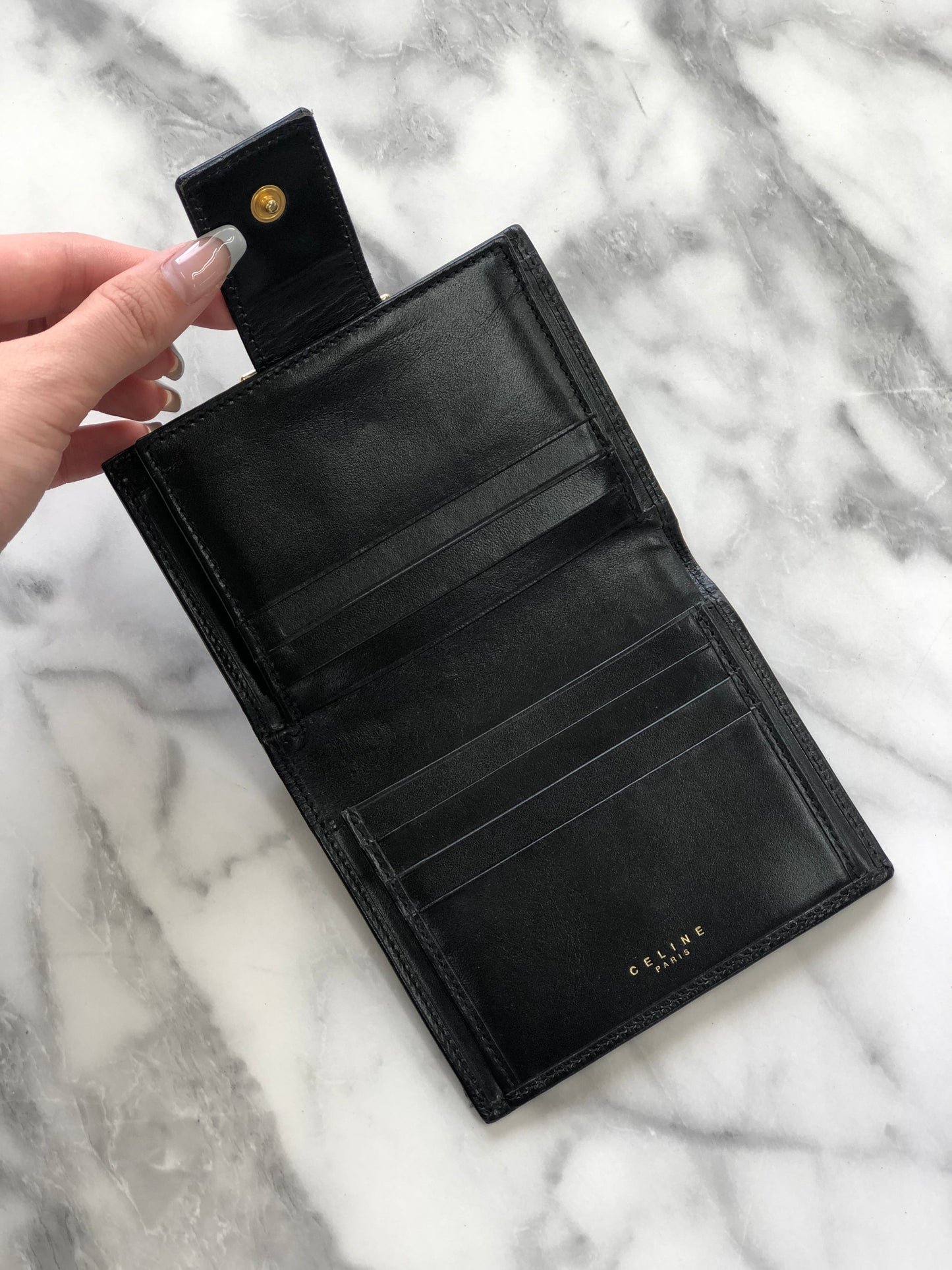 CELINE Wallet Macadam Blason Black ggcuyr