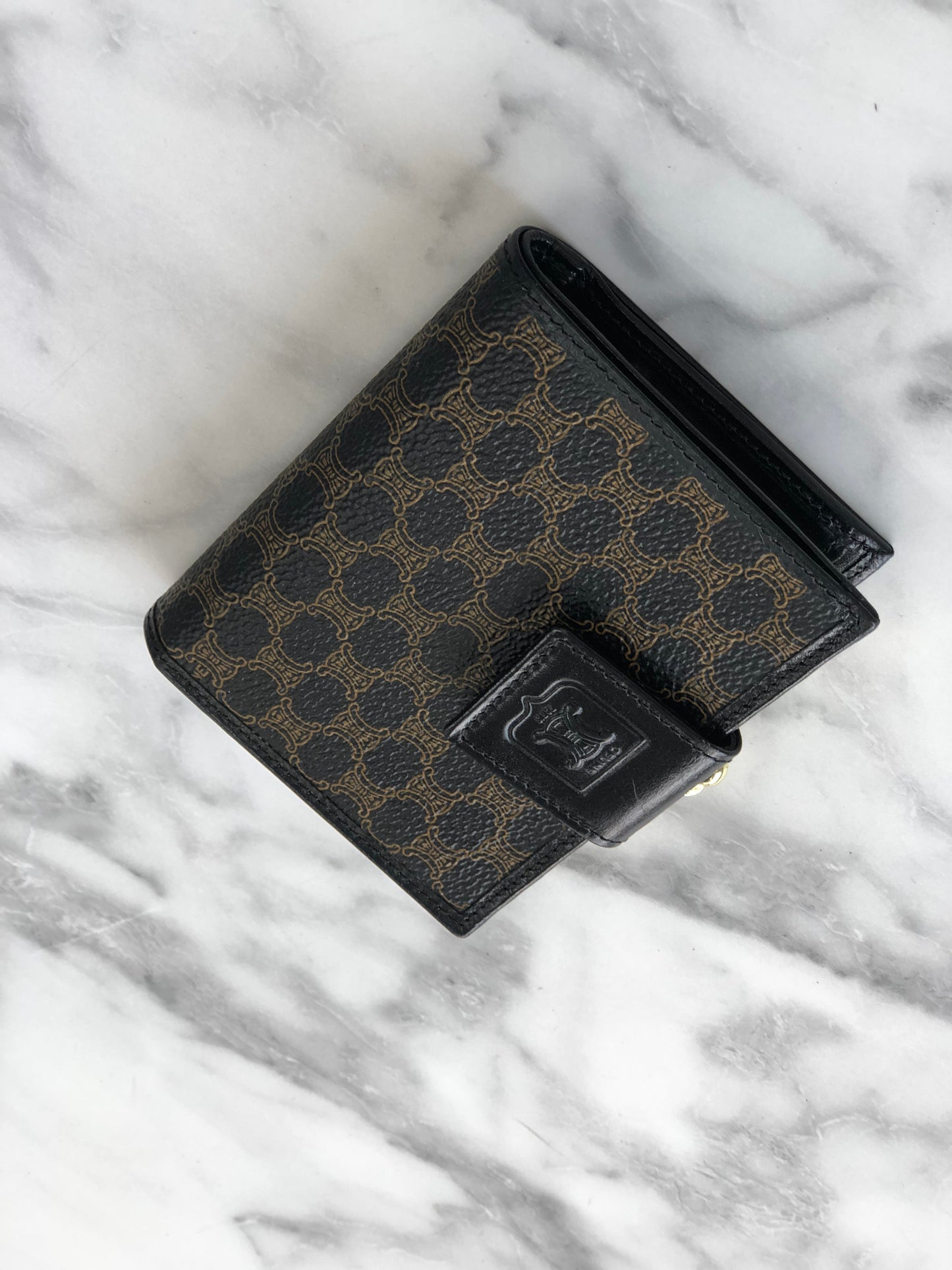 CELINE Wallet Macadam Blason Black ggcuyr