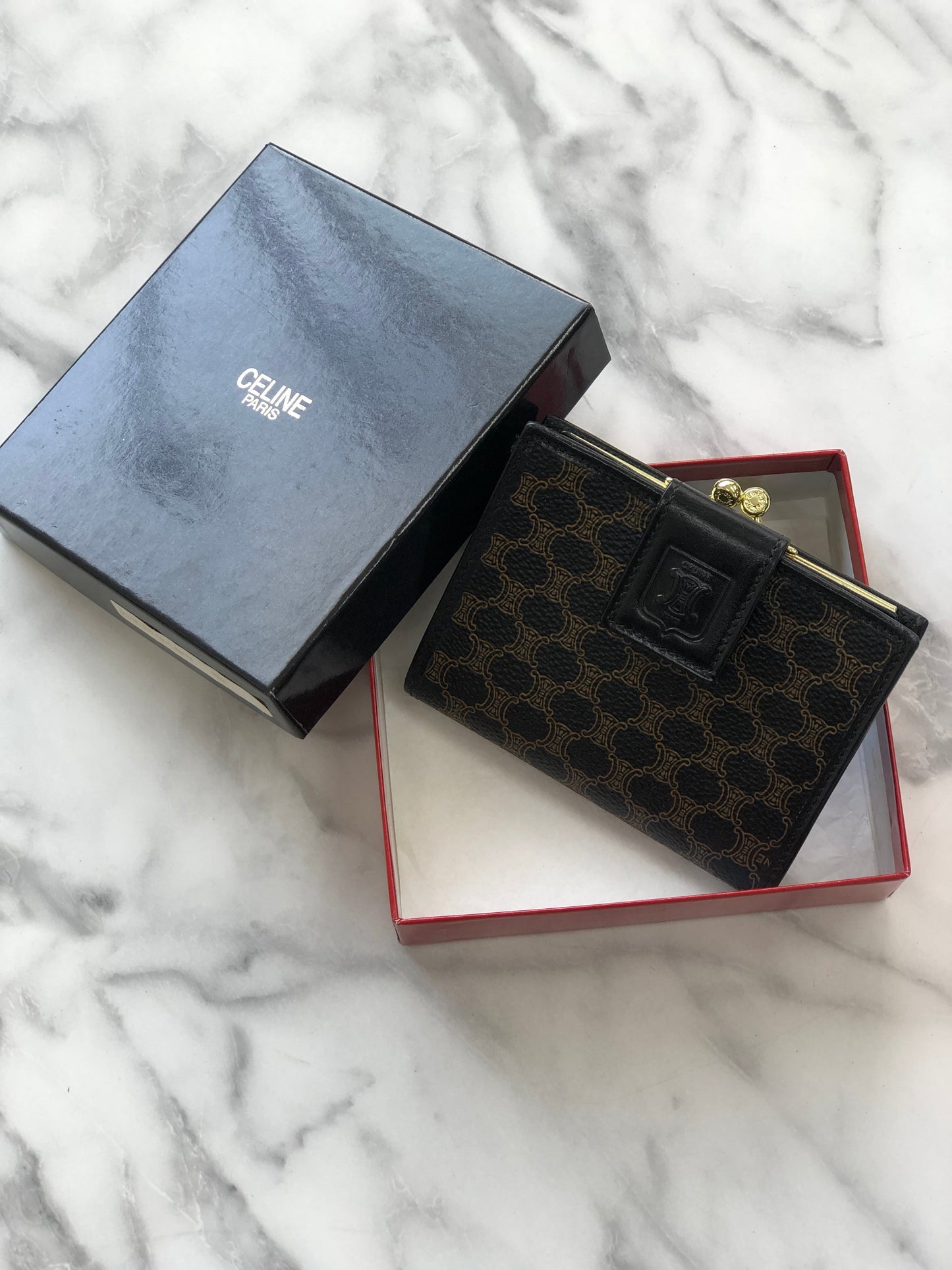 CELINE Wallet Macadam Blason Black ggcuyr