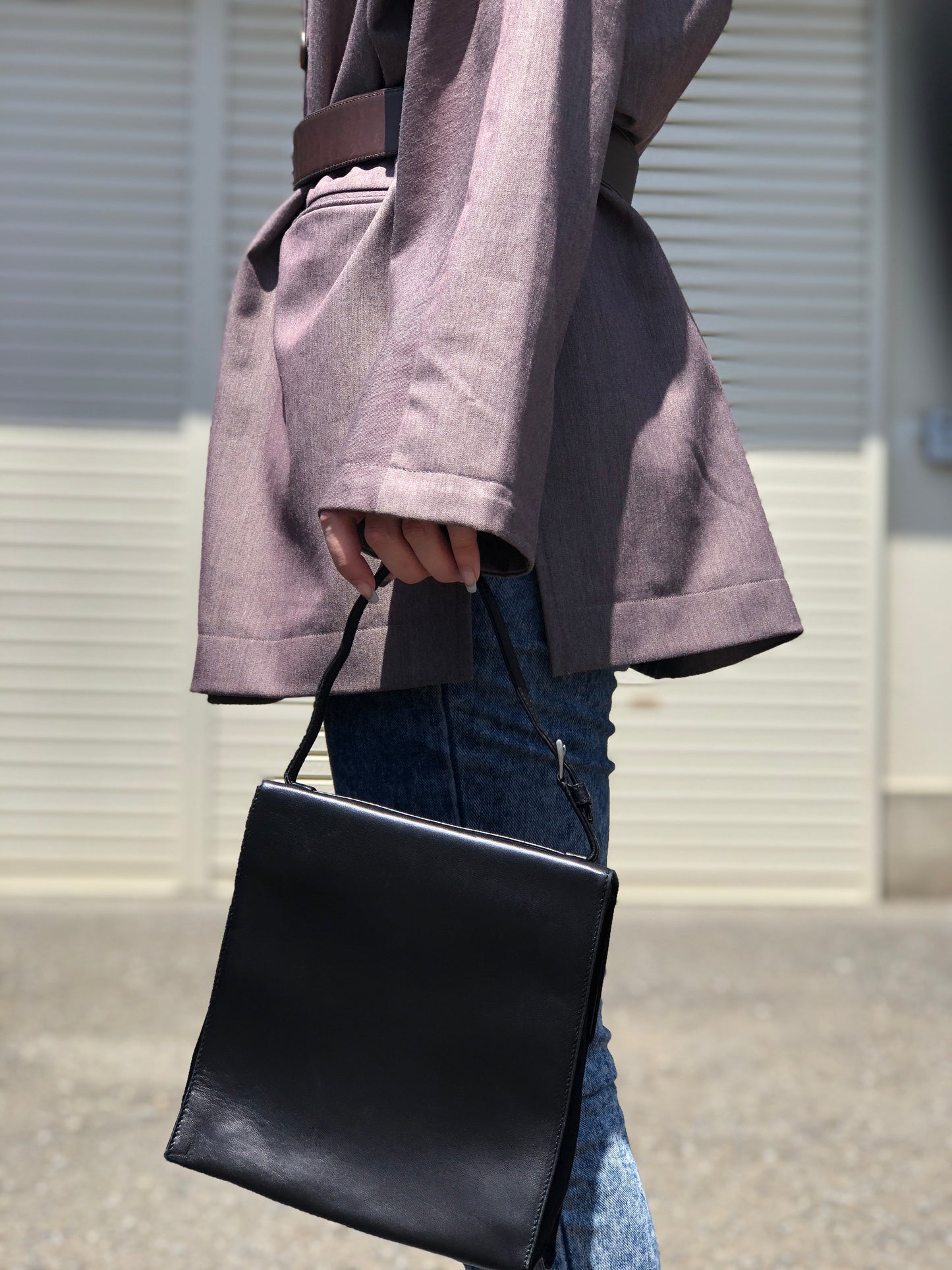 PRADA 納帕皮革手提包 黑色 wb5dh7