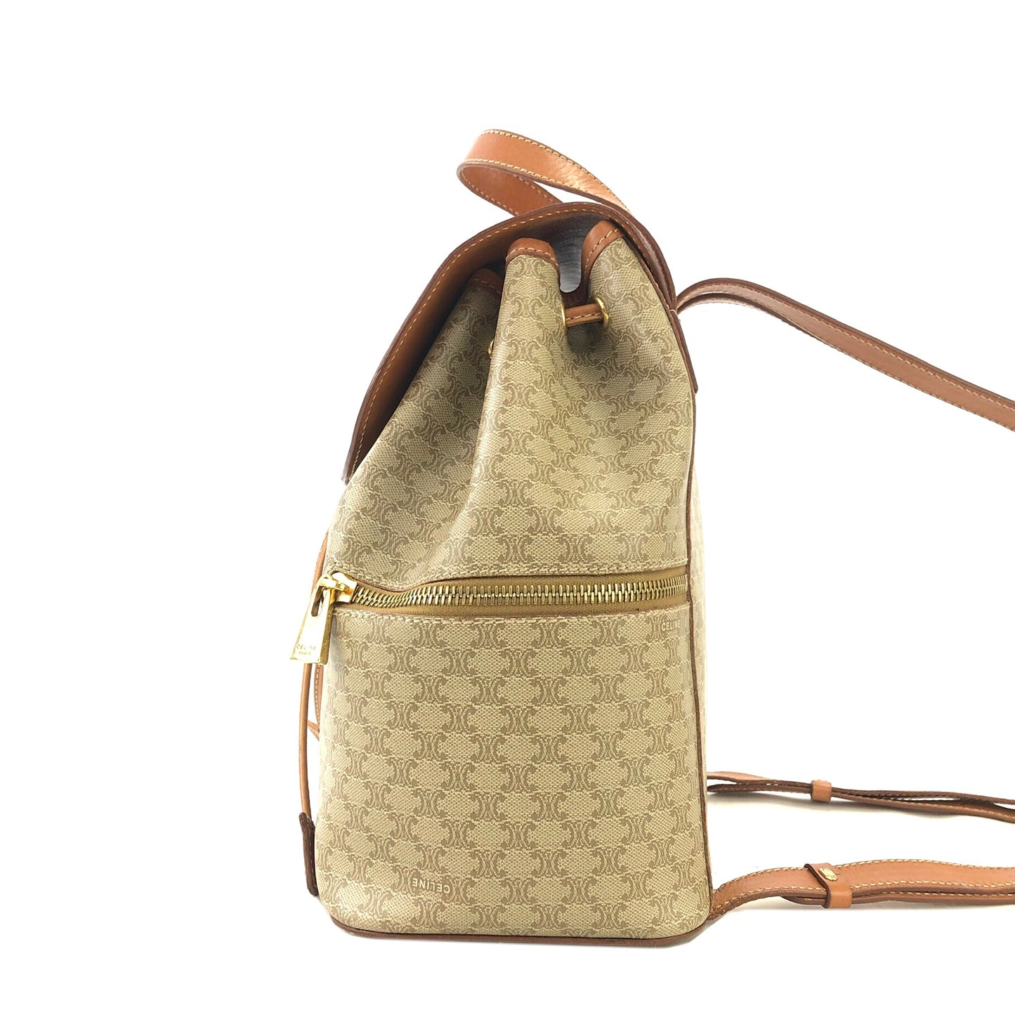 CELINE Macadam Triomphe 背包 米色 Vintage Old Celine mchxj3