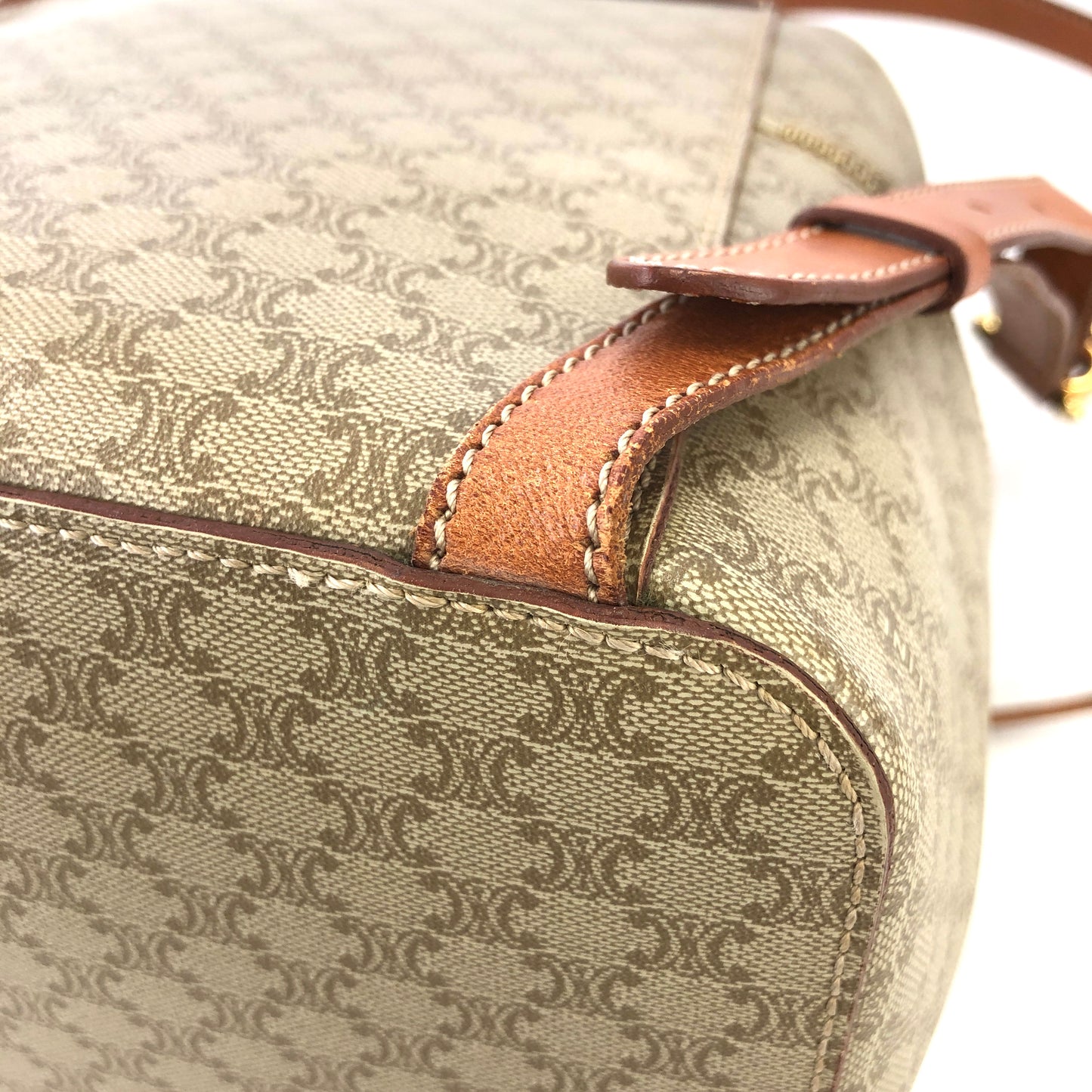 CELINE Macadam Triomphe 背包 米色 Vintage Old Celine mchxj3